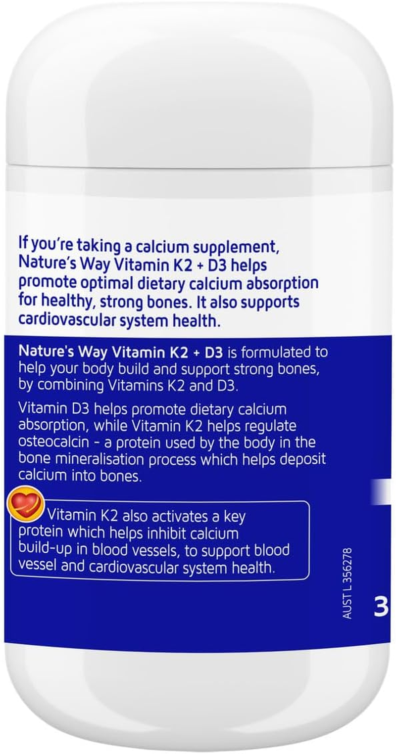 Nature'S Way Vitamin K2 + D3 30 Capsules image number 2