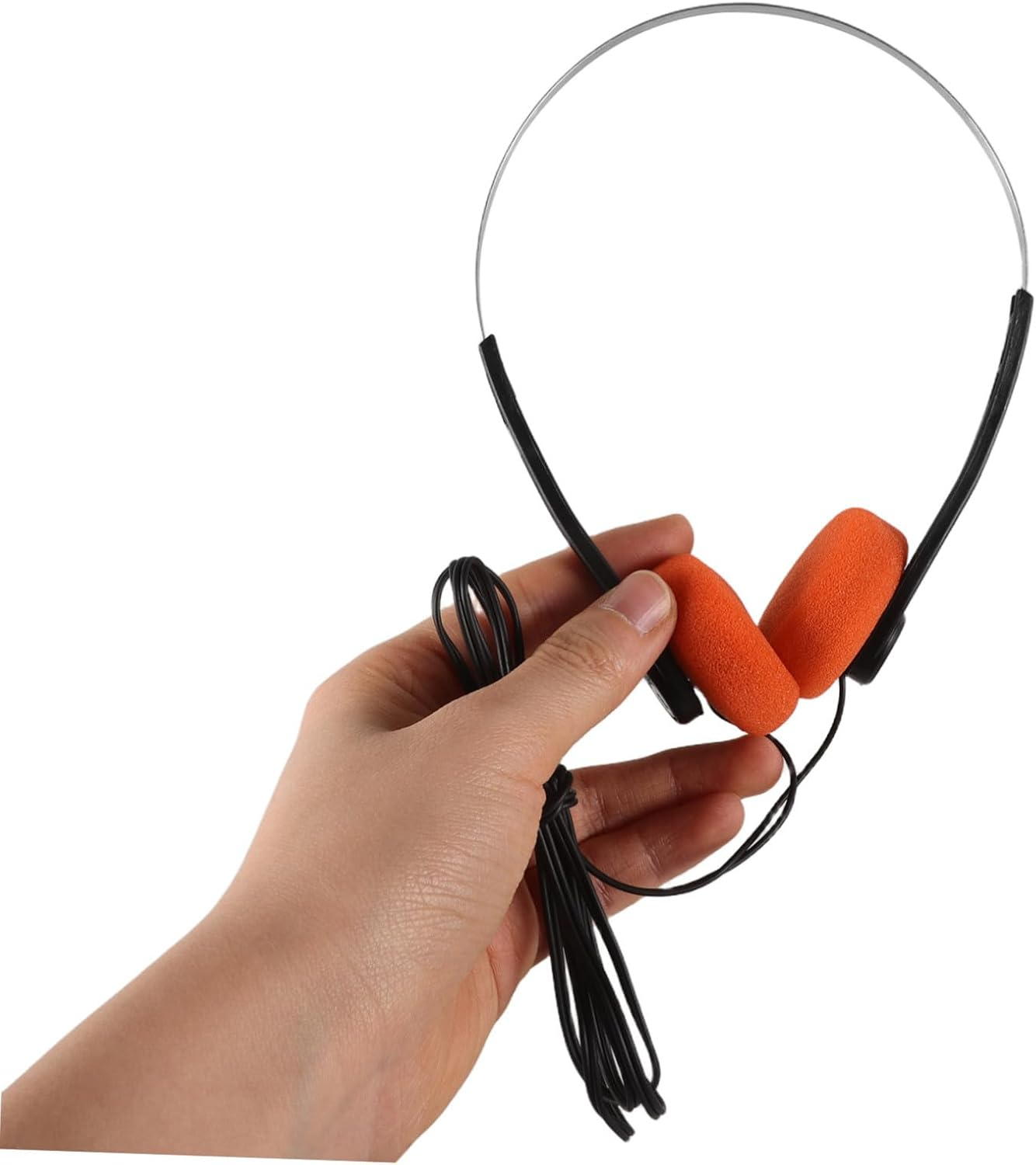 AUTSUPPL Lightweight Adjustable Retro Wired Headphones with Cushioned Small Ear Design for Comfortable Vocals and Versatile Use in Classroom Library Travel and Work image number 1