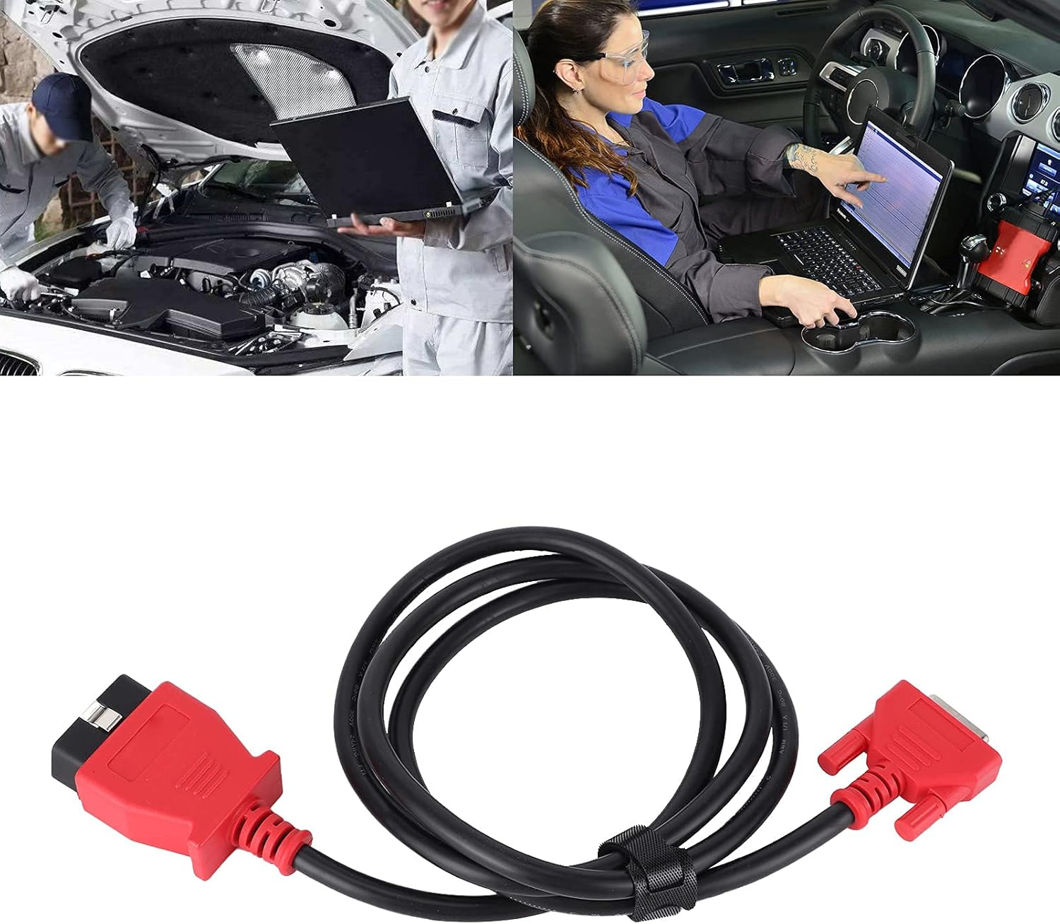 26 Pin OBD2 Extension Cable, PVC Laptop Car Diagnosis Cable，Usb OBD2 Cable Fit for PRO MS908P Diagnostic Tools image number 2