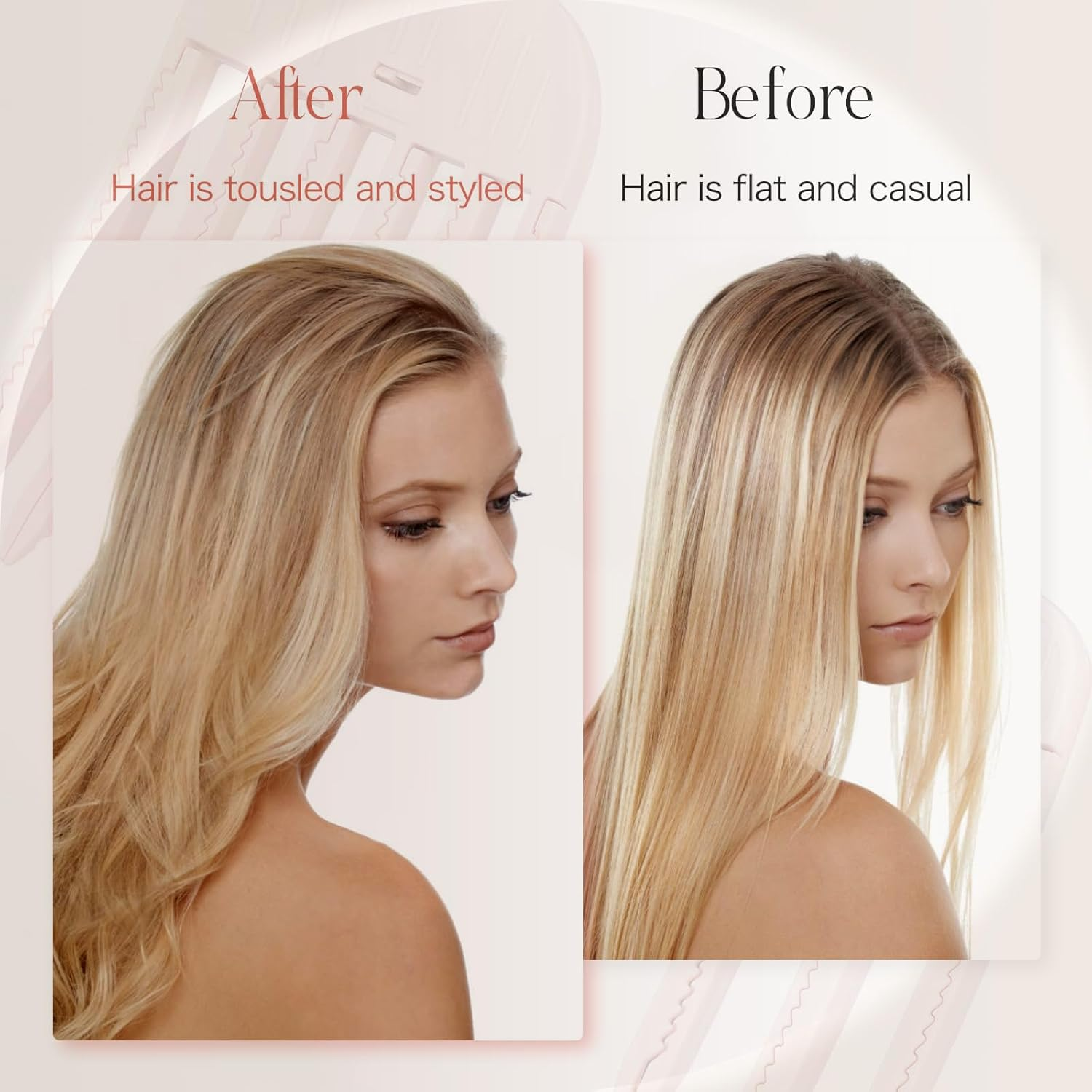 Hair Root Lifting Combs Set, Volumizing Wind Shaping Styling Combs - Easy High Crown Volume Tool for Men and Women, Wide-Tooth Design to Fluffy Bangs for a Natural Voluminous Look (Lightpink) image number 2