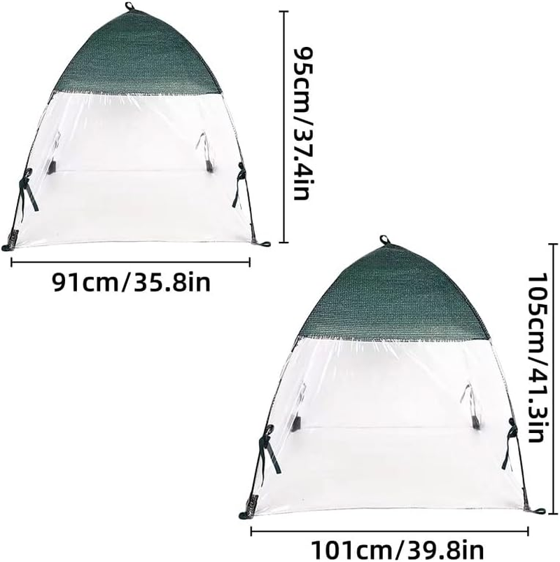 AIMALL Plant Protection Cover PE Material 35.8X37.4In & 39.8X41.3In Insect-Proof Mesh Greenhouse Tent with Zipper for Vegetable Seedlings Garden Use image number 5