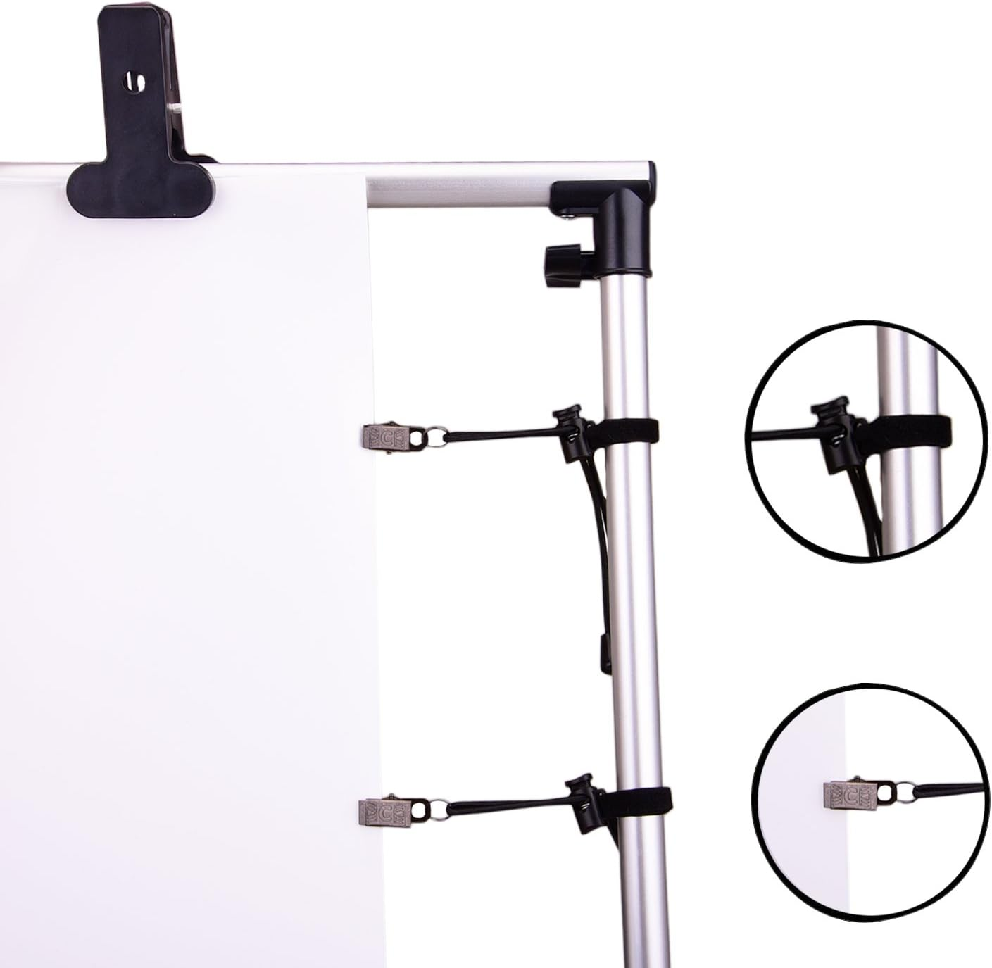 Sunmns 12 Pack Background Backdrop Clips Clamps Holder for Photography, Video and Television, Black image number 5