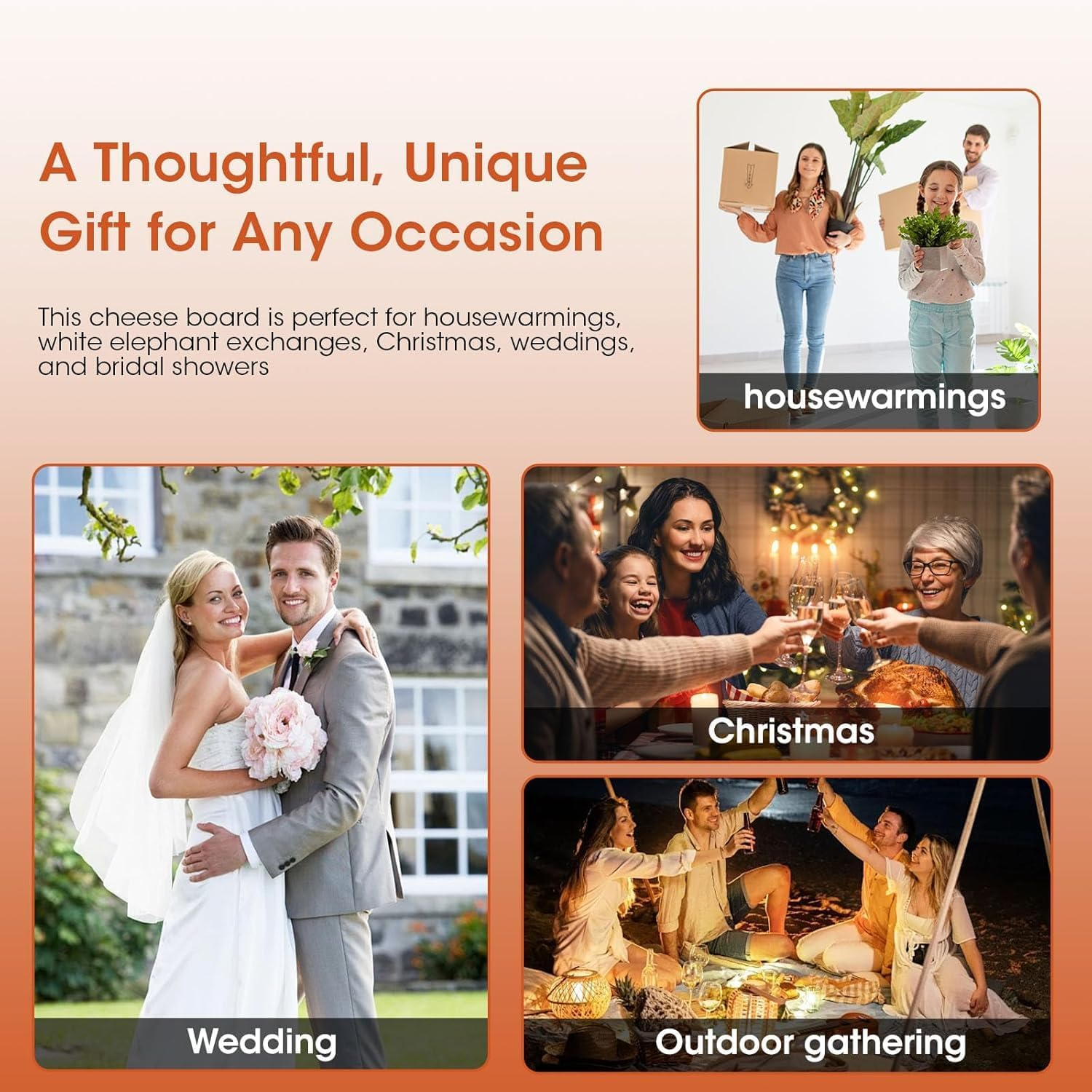 Portable Charcuterie Boards, Cheese Board Bamboowith Locking Lid,Handle and Compartments,Cheese Platter, Bamboo Cutting Board for Kitchen, Picnic, Camping, Party image number 1