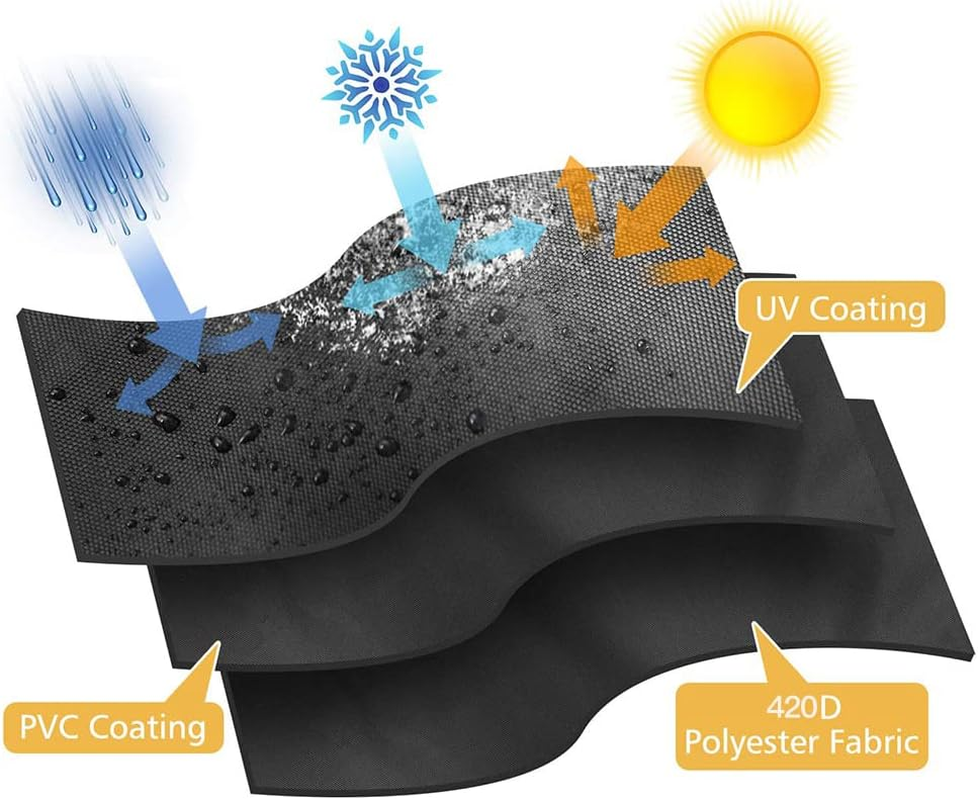 Foldable Electric Wheel Chair Cover, 420D Waterproof Mobility Scooter Storage Cover for Travel Power Wheelchair Dust Protective Cover with Adjustable Drawstring (45" L X 29.5" W X 51" H) image number 2