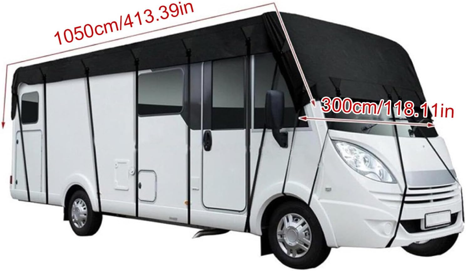 Travel Caravan Cover &ndash; Cover for Travel Caravan, Rain and Wind Protection for Camping Travel Beach Outdoor Coach image number 5