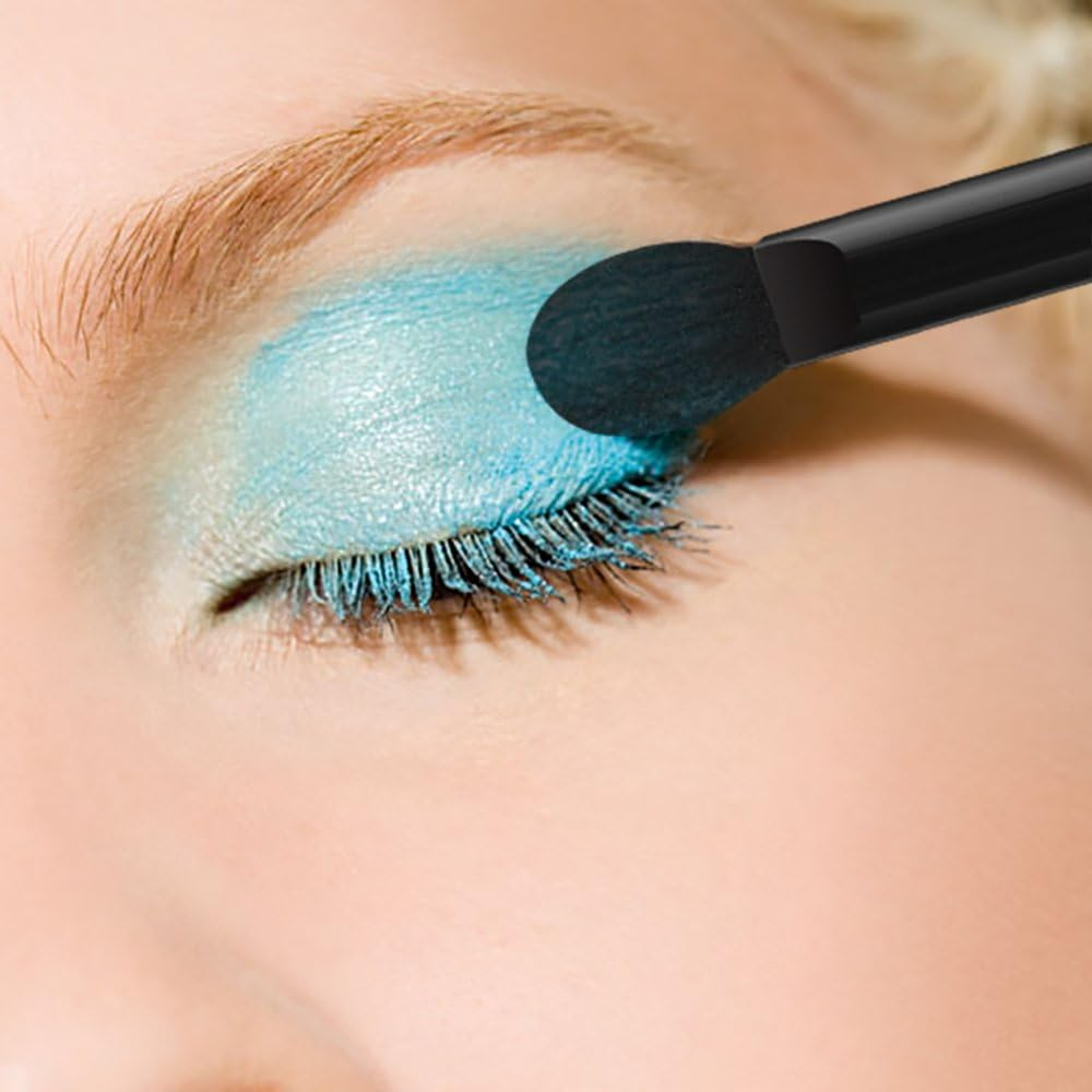 Deksias Disposable Dual Sided Eye Shadow Sponge Applicator Oval Tipped Eyeshadow Brushes Makeup Applicators (50PCS, Black) image number 5