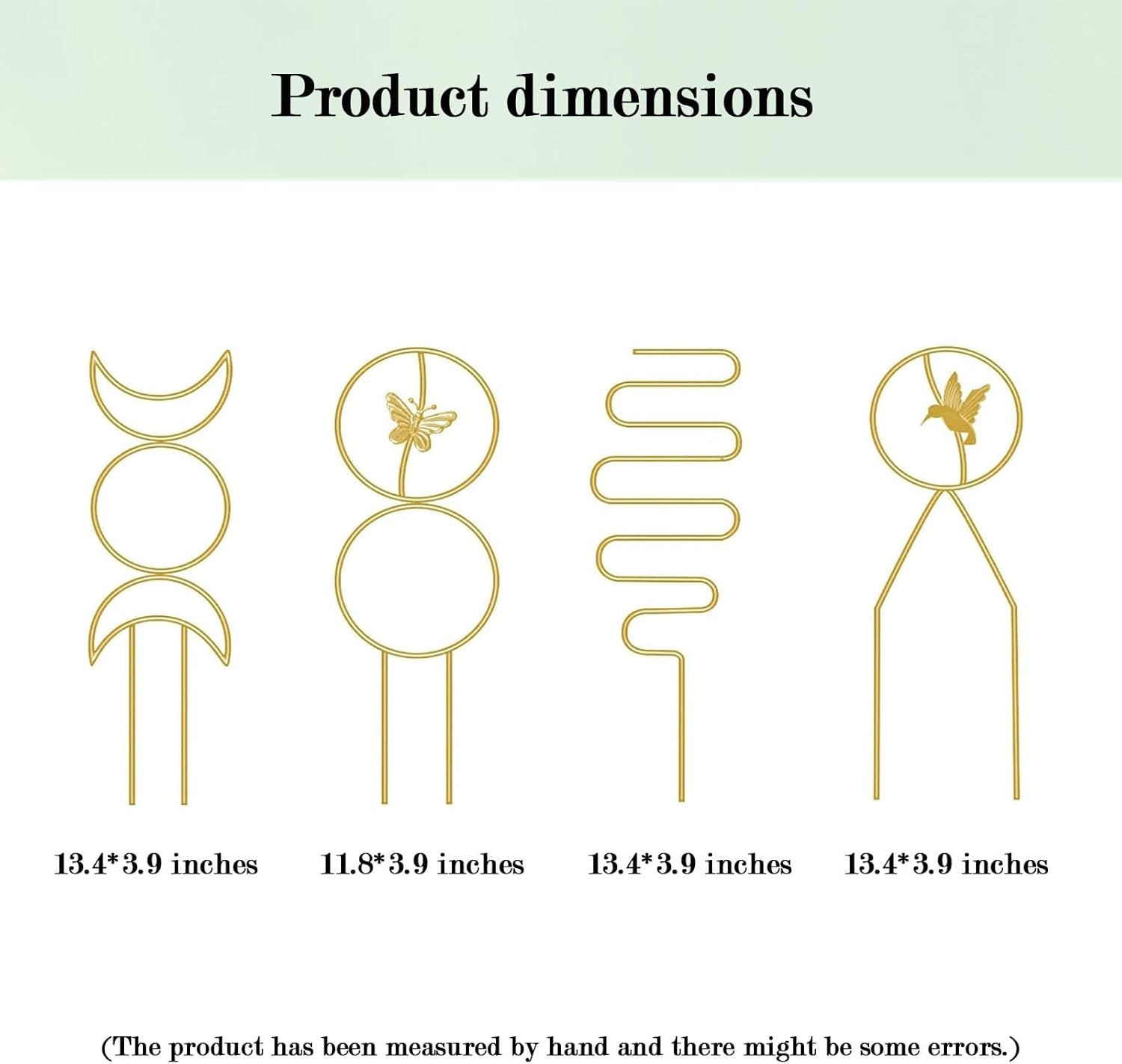 Plant Trellis,8Pcs Plant Support,13.5Inch Small Metal Trellis for Climbing Plants Outdoor with Different Patterns for Vine Ivy Flower Plants Support image number 3