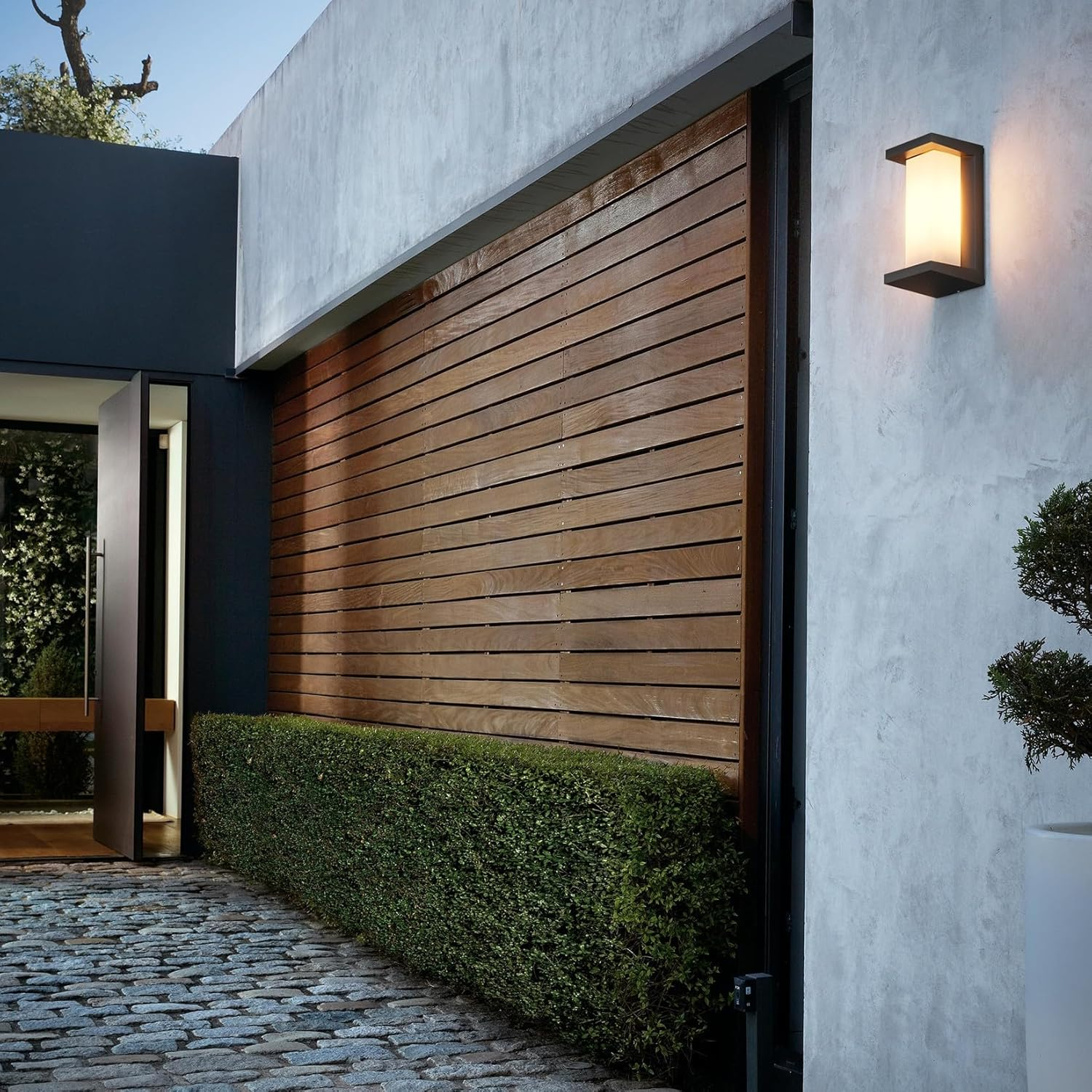 Klighten 2 Pieces E27 Outdoor Wall Lamp, E27 Wall Lamp, IP65 Outdoor Wall Lamp, 60W Outdoor Wall Lamp, Outdoor Wall Lamp Terrace, Aluminum Suitable for Indoor Outdoor. Black (Without Bulb)