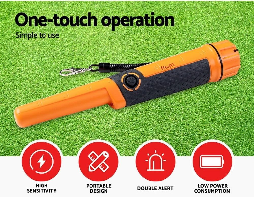 Weisshorn Metal Detector, Portable Handheld Pinpointer Finder Bounty Hunter Tracker Gold Detectors Pin Pointer Outdoor Beach Camping Detecting Equipment, with Belt Holster Black image number 5