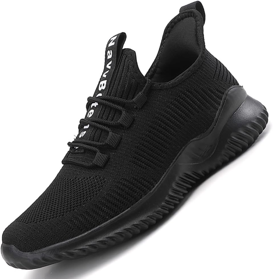 Men'S Running Shoes Non Slip Walking Sneakers Sports Fashion Casual Dress Footwear Mesh Breathable Lightweight Tennis Gym Athletic