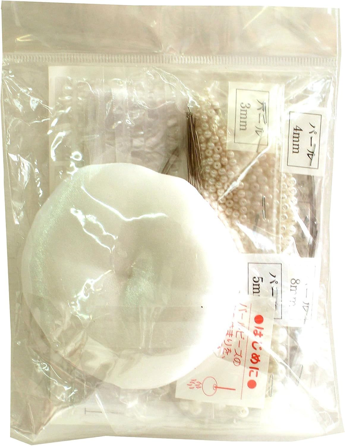 Panami WW-115 Handmade Kit Wedding Grace Flower Ring Pillow, White image number 4