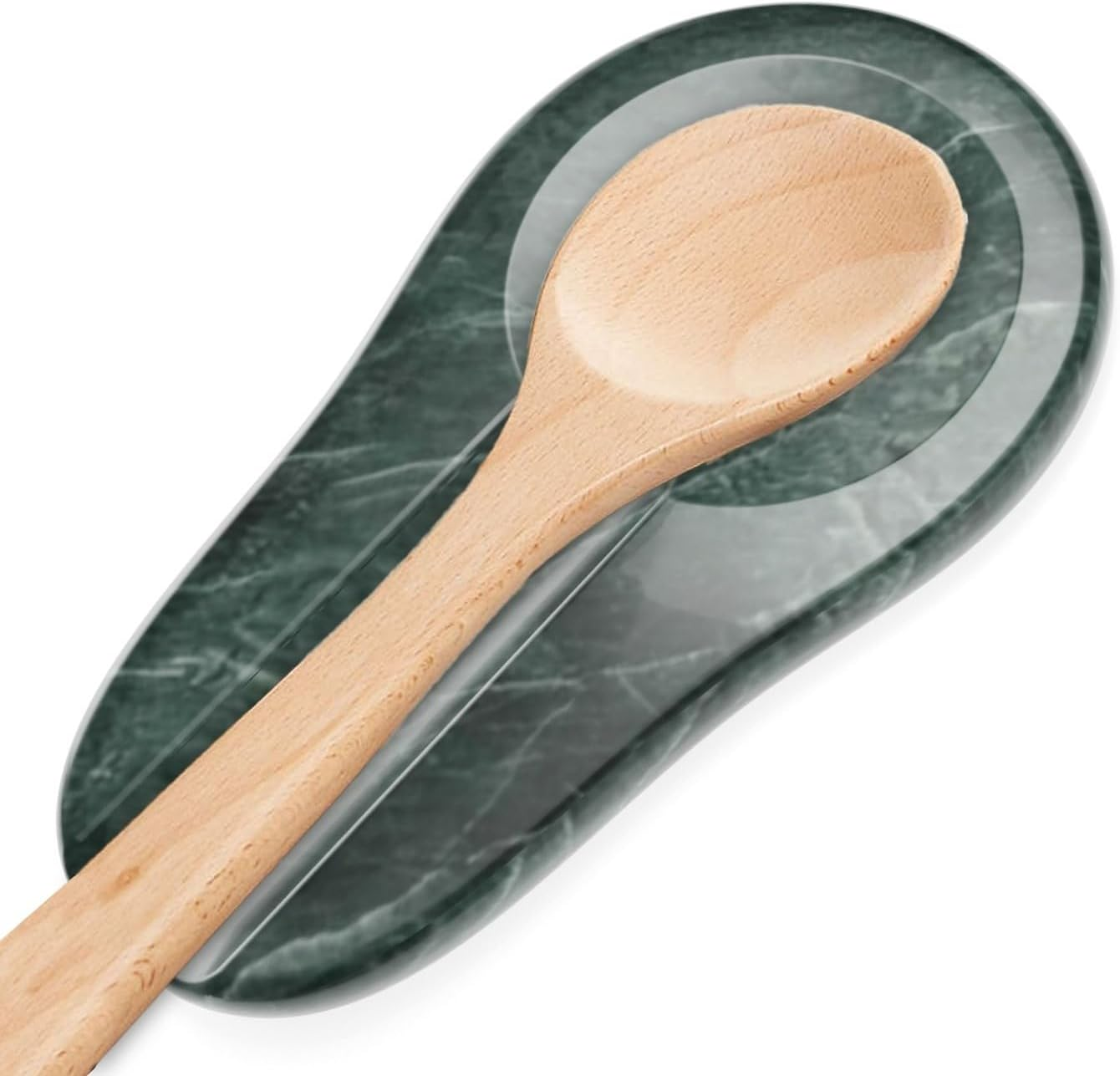 Marble Spoon Rest - Heat-Resistant, Spoon Holder for Stove Top - Kitchen Utensil Holder for Spoon, Ladle, Spatula & Other Accessories