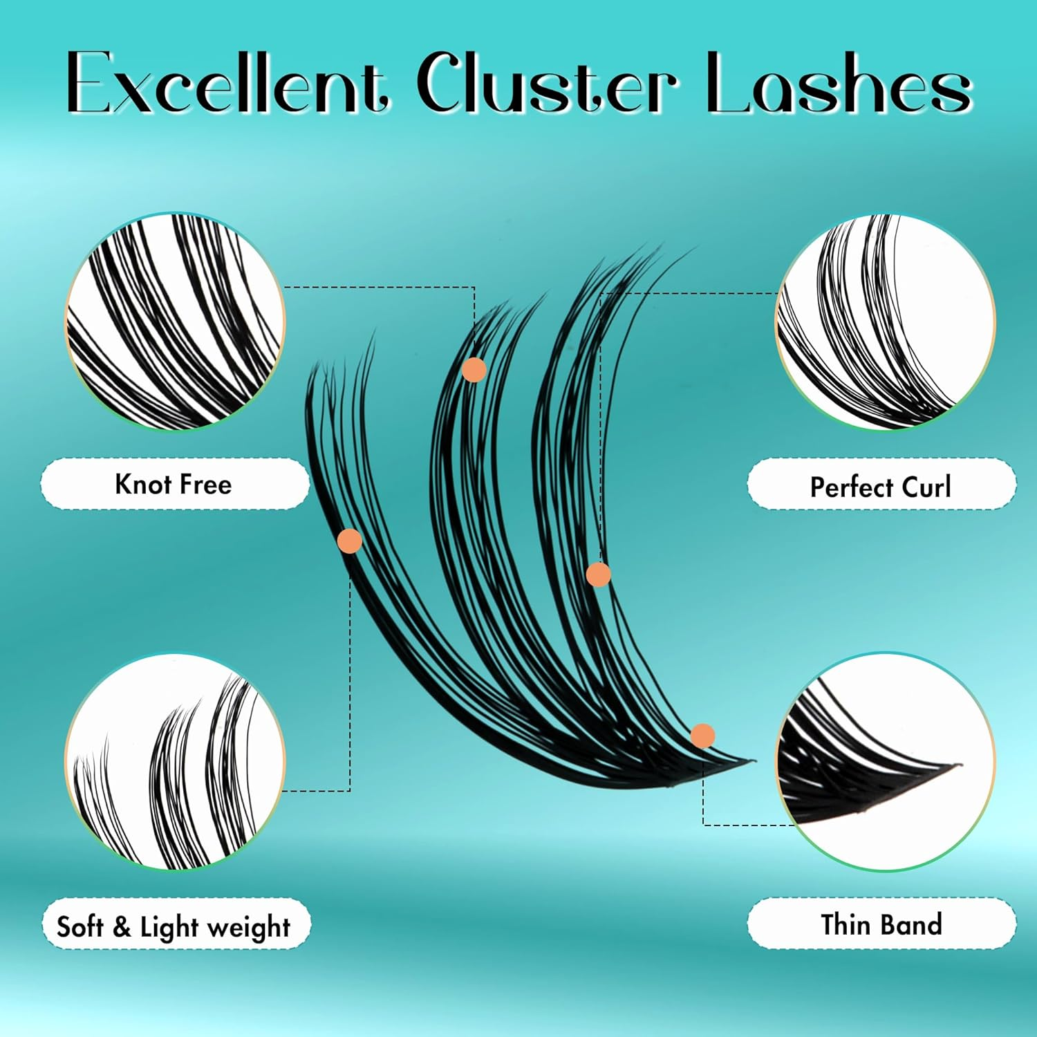 GEMERRY Lash Clusters 100D DIY Eyelash Extension D Curl Individual Lashes Natural Eyelashes Mixed Reusable Home image number 6