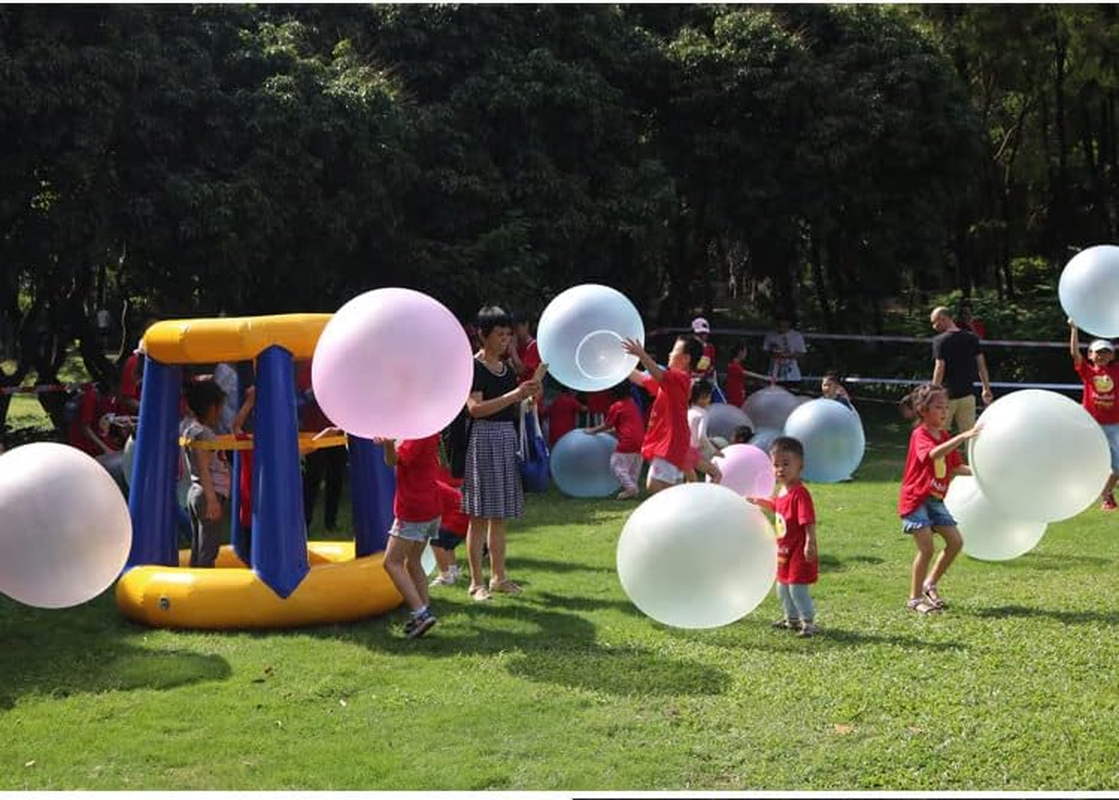 Deashun Bubble Ball for Kids 2 Pack Inflatable Jelly Balloon Ball Funny Toy for Adults Kids Inflatable Water Ball Beach Garden Ball Soft Rubber Ball Outdoor Party (L) image number 1