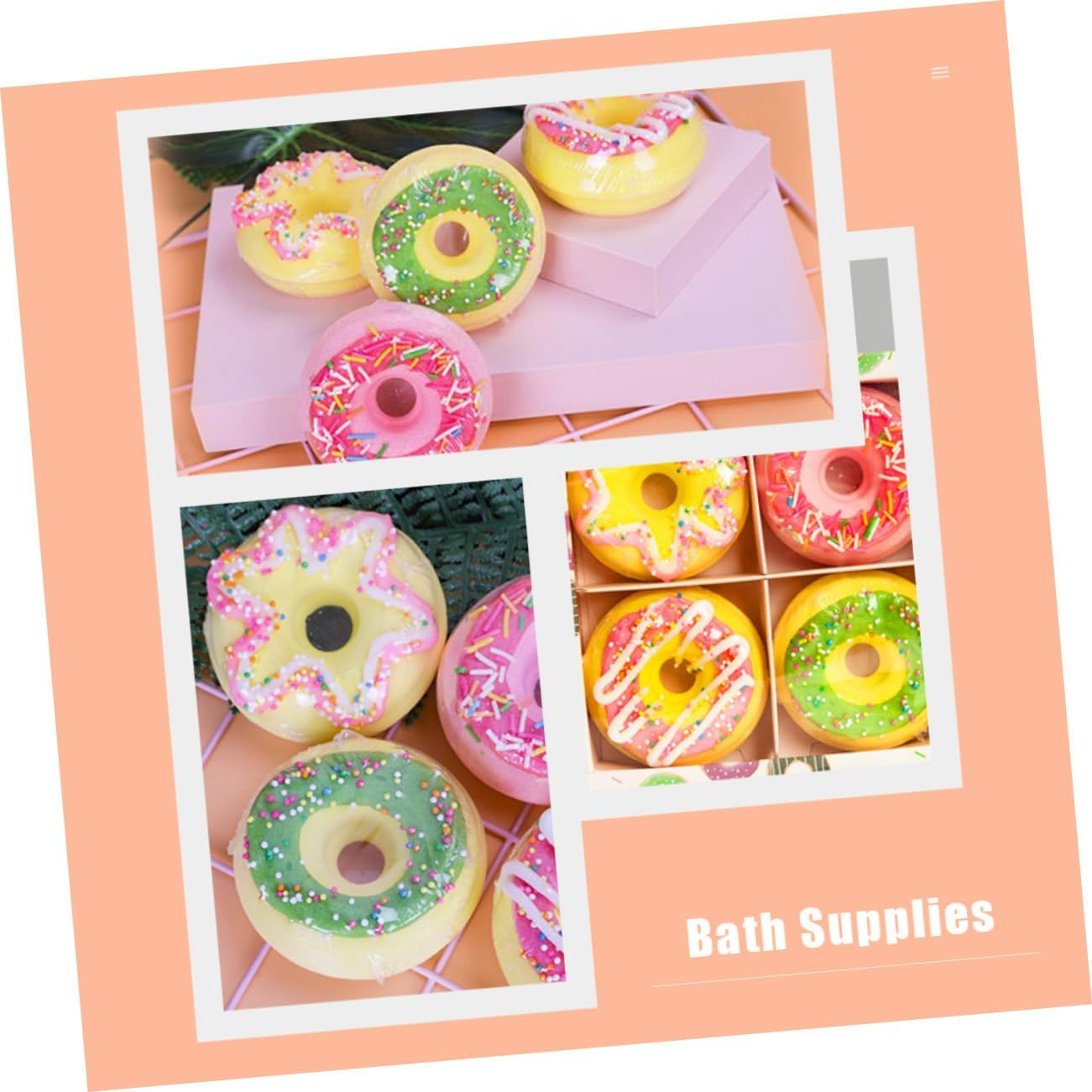PACKOVE 4Pcs Doughnut Shape Bath Salt Balls Sea Salt Foot Soaking Random Style image number 6