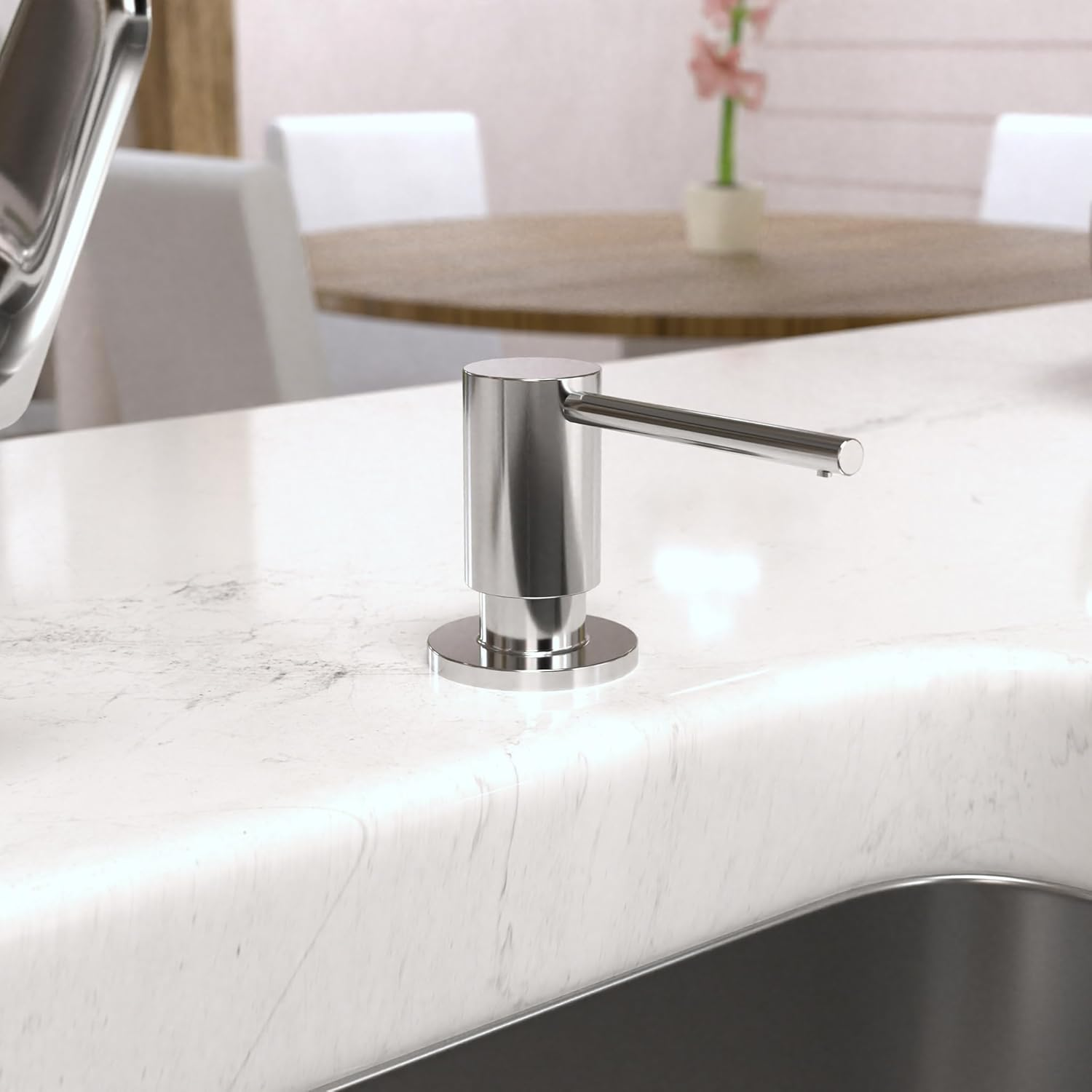 Hansgrohe Bath and Kitchen Sink Soap Dispenser, Focus 3-Inch, Modern Soap Dispenser in Chrome, 40438001 - Matte Black image number 3