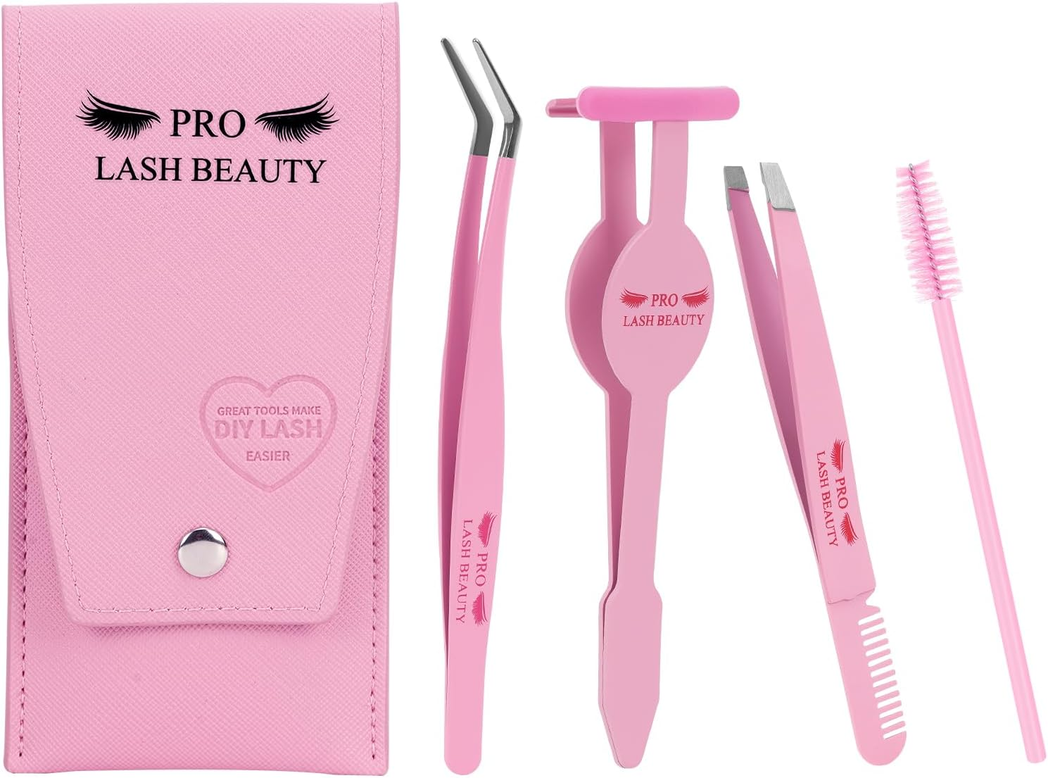 Lash Applicator Tool,Pro, 1 Lash Tweezers 1 Lash Applicator for Lash Clusters plus 1 Upgraded Eyebrow Tweezers DIY Eyelash Extension Tweezers Kit Eyelash Applicator Tool (3 Pcs) image number 4