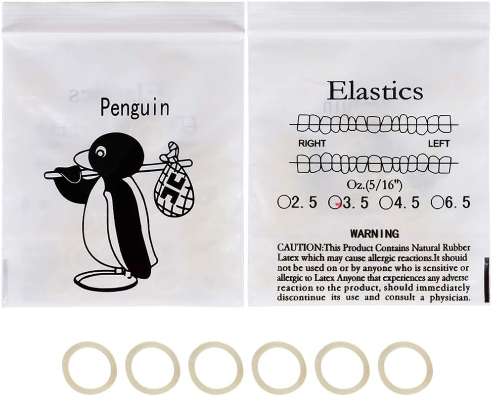 RZJZGZ 5 Packs (500 Pcs) Orthodontic Elastic Bands Dental Orthodontic Elastics Latex Rubber Bands(Fox 1/4") image number 1