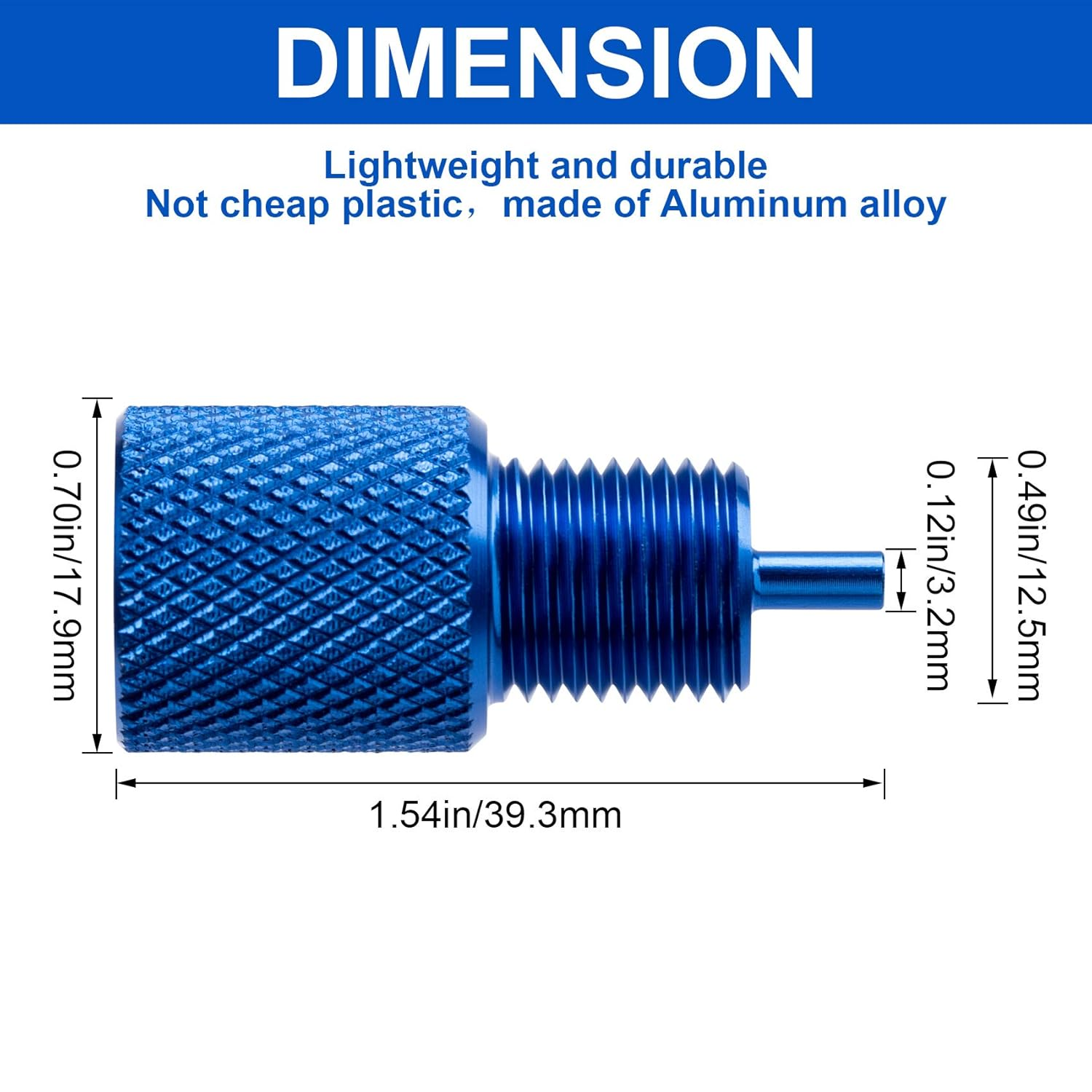 PAGOW 2 Pack Proportioning Valve Bleeder Tool, PV2 PV4 Disc/Drum Brake Proportioning Valve Bleeder Tool, for AC Delco 172-1353 172-1371 with Gms Street Rod Classic Car and Chevys Truck, Blue - 2Pcs image number 3