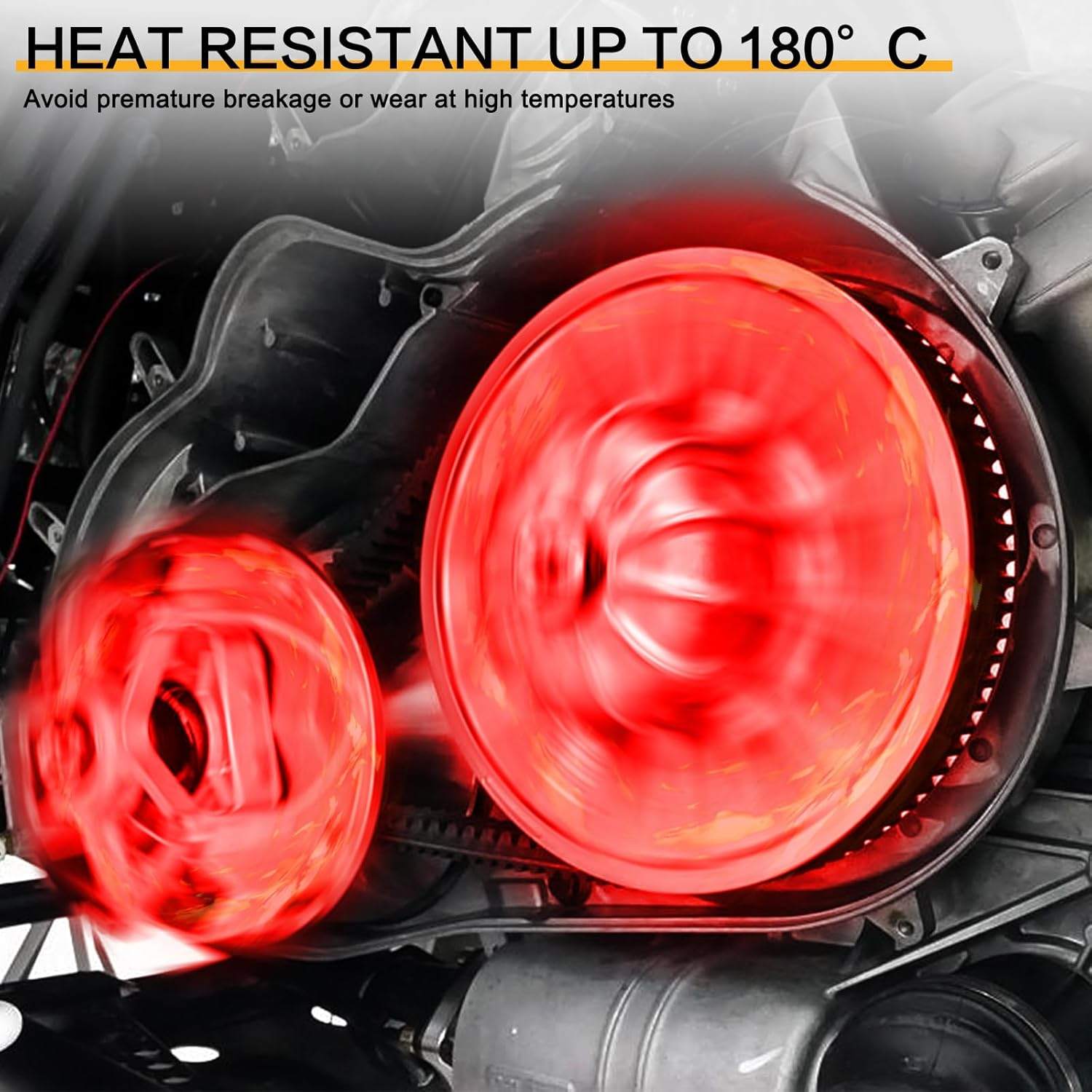 VG MOTO 133T 1-1/2" Rear Drive Belt Replacement for Harley Davidson Dyna FXD FXDL FXDS FXDWG Super Glide Low Rider Convertible Wide Glide 1991-1999 Replace 1204-0050 40015-90 image number 1