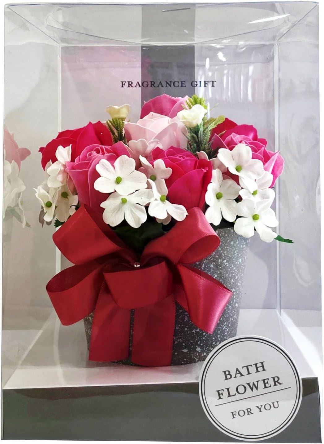 Q-FLA 786174 Soap Flower Bath Salt, Arrangement, LG Pink, Gift image number 5