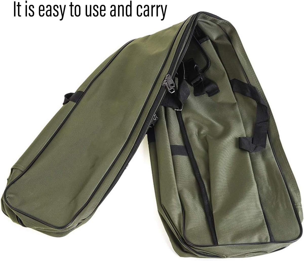 AIMALL 51.2 Inch Double-Layer Fishing Rod Bag with Waterproof Coating and Multi-Pocket Design, Portable Tear-Resistant Gear Carrying Case for Sea and Freshwater Fishing - Deep Blue Camouflage image number 4