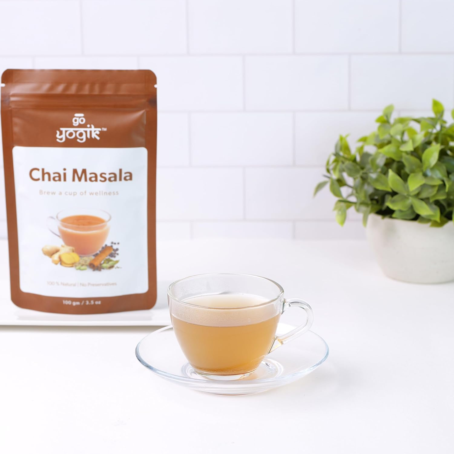 Go-Yogik Chai Tea Spice Masala W/O Ceylon Cinnamon, Cardamom, Cloves| Aromatic Indian | 100G (80 Cups) Vegan| GMO Free | Gluten Free|Lab Tested for Purity image number 6
