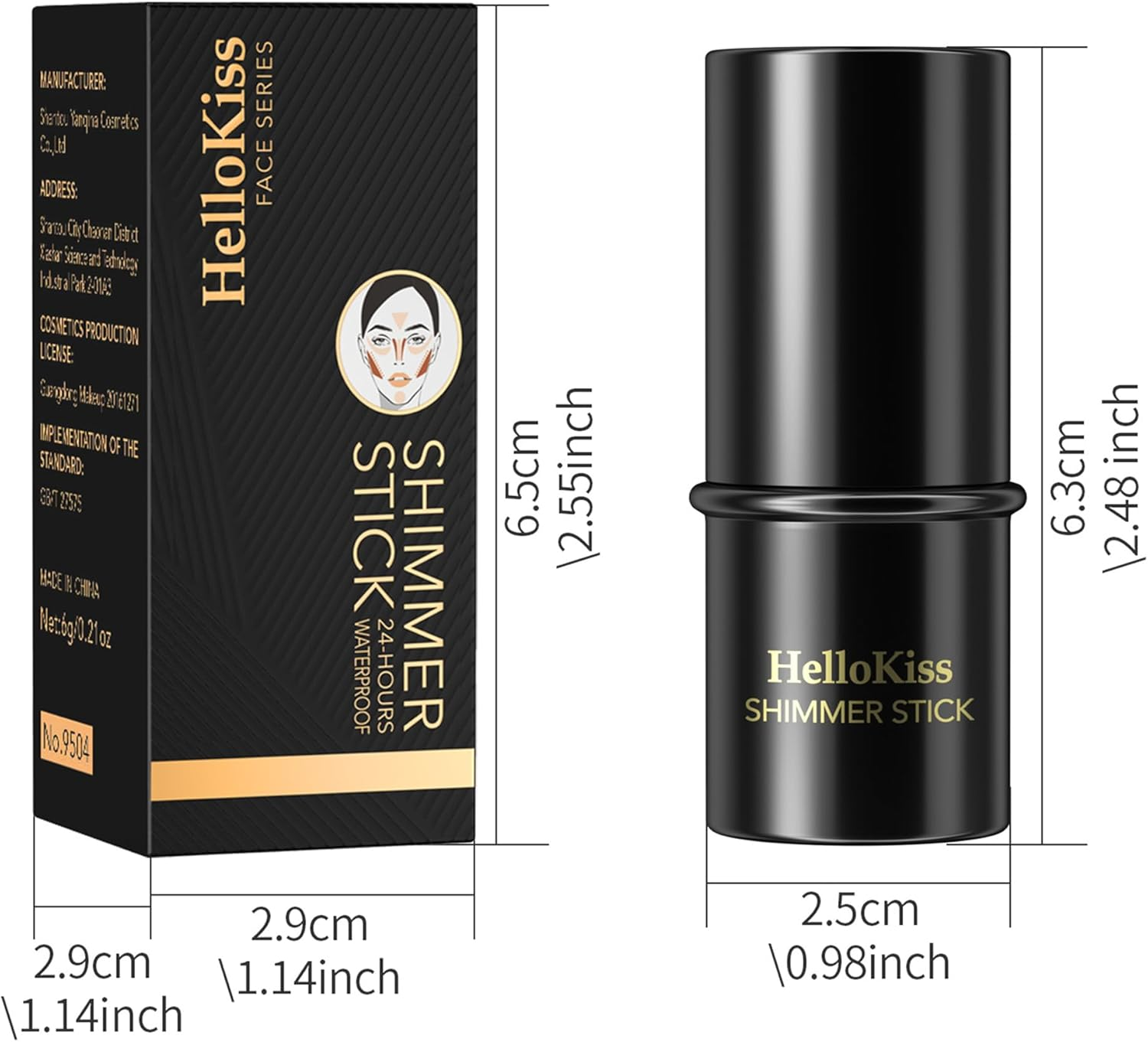 Blush Highlight Pencil Lighten Shadow 3D Face Stick (15# Blush, 6G) image number 1