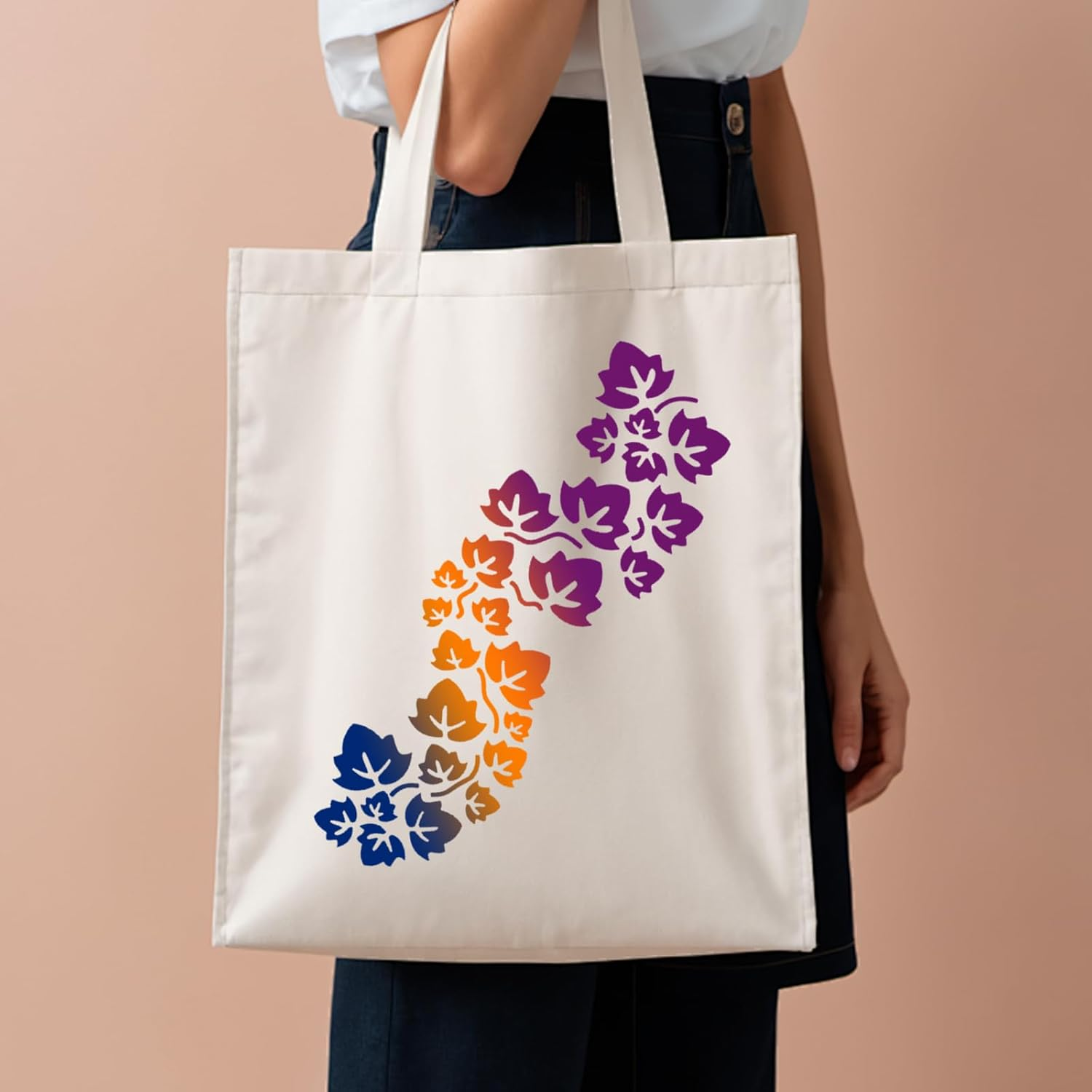 12PCS Large Wall Stencils for Painting,Vines/Flower Stencils,Stencils for Painting,Wall Stencil,Stencils for Crafts Reusable,Stencil Paint,Craft Stencils for Painting on Wood,Wall,Fabric,Furniture image number 3