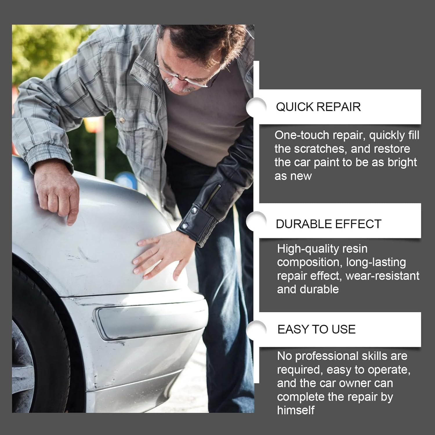 Car Scratch Repair Pen Black Long Lasting Automotive Scratch Repair Pen 3 Pcs for Small Area Scratch Repairs image number 3