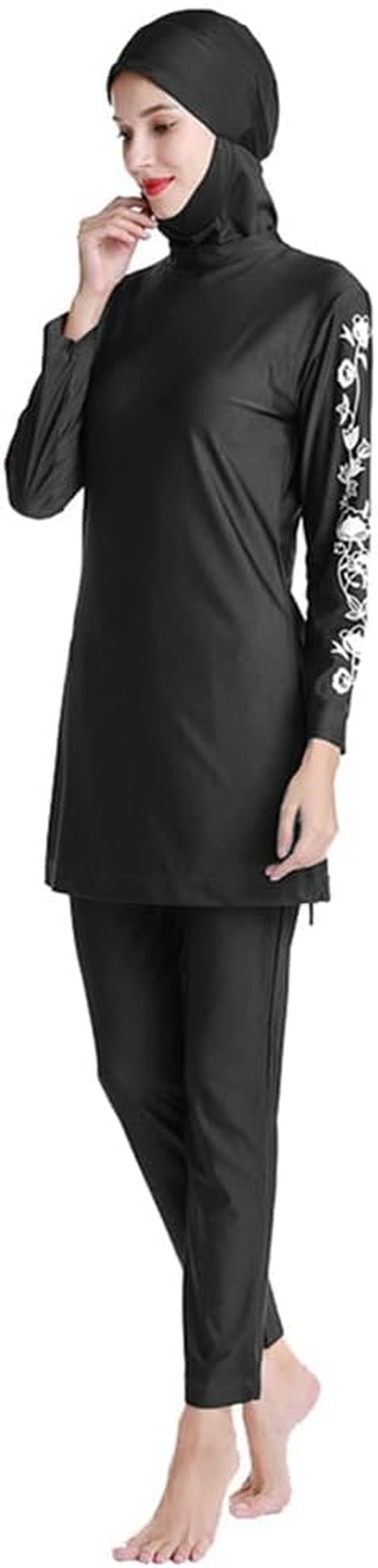 Islamic Burkini Swimsuits for Women Muslim Modest Swimwear Swim Dress Top + Pants + Hijab Beachwear