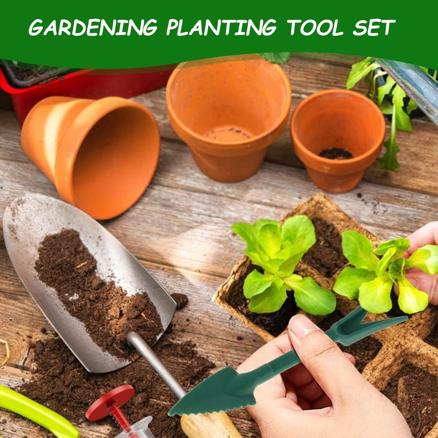 6 PCS Mini Seed Spreader Sowing Seed Dispenser Hand Tool Handheld Garden Seeder Ideal for Small Seeds of Flowers, Vegetables image number 2