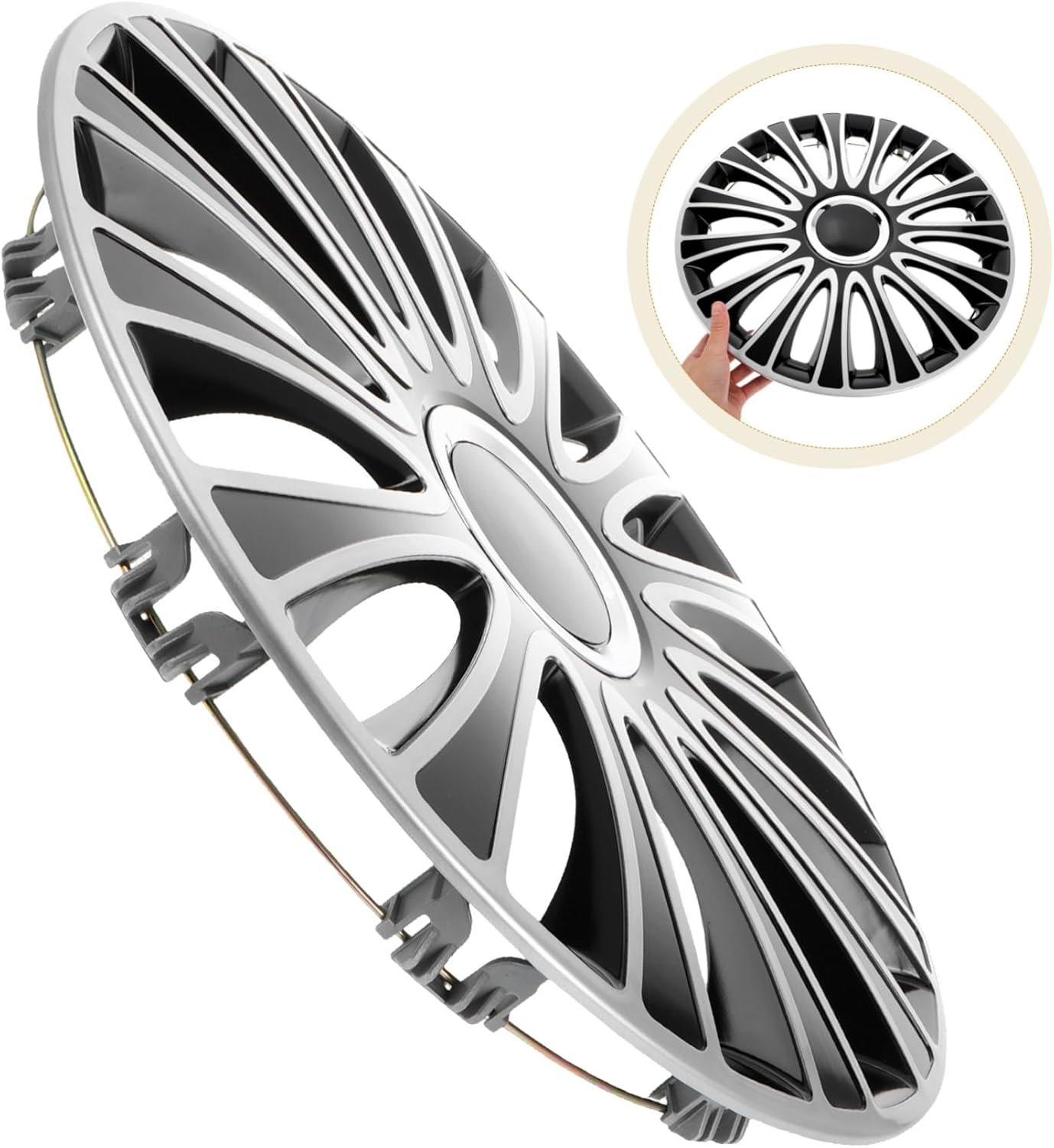 GRIRIW Automotive Wheel Hub Caps Wheel Rim Covers Decorative Covers Material Easy Installation Enhance Car Appearance image number 5