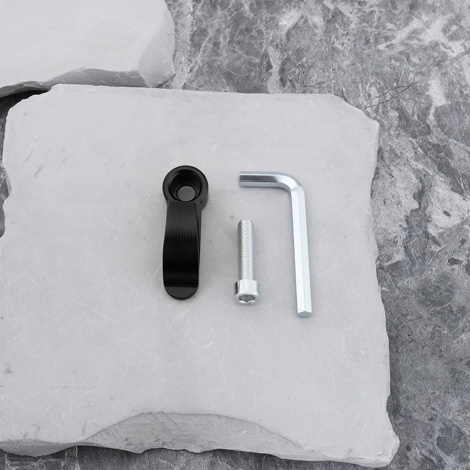 Emsea 2Pcs Motorcycle Handlebar Hook CNC Aluminium Helmet Hook Suitable for Motorcycle Helmets Gloves Cups(Black) - Blue image number 6