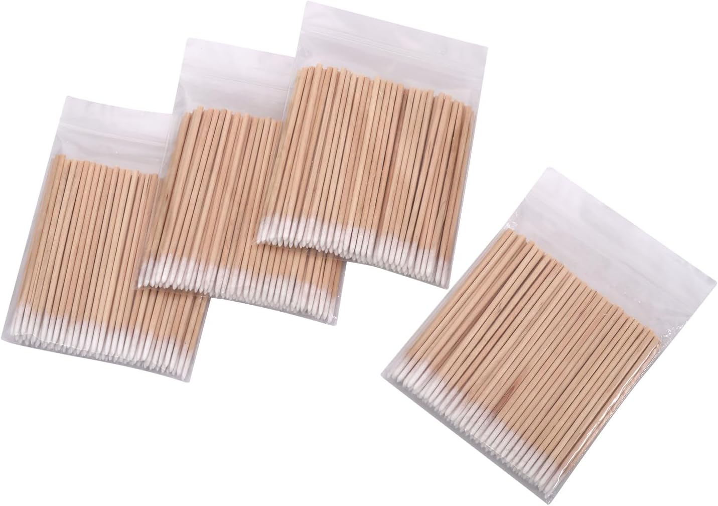 1200Pcs Nails Wood Cotton Swab Cleaning 7Cm Microbrush Eyelash Sticks Buds Tip Ear Toothpick Makeup Eyebrow Sticks Glue Removing Tattoo Makeup Cosmetics