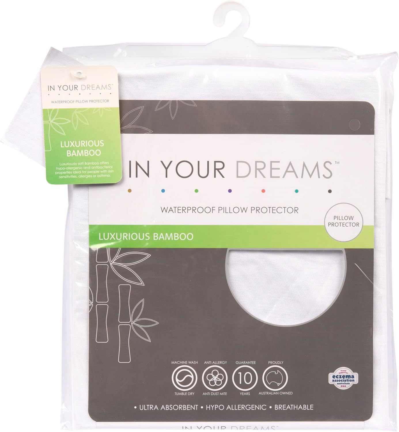 In Your Dreams Bamboo Waterproof Pillow Protector, White image number 1