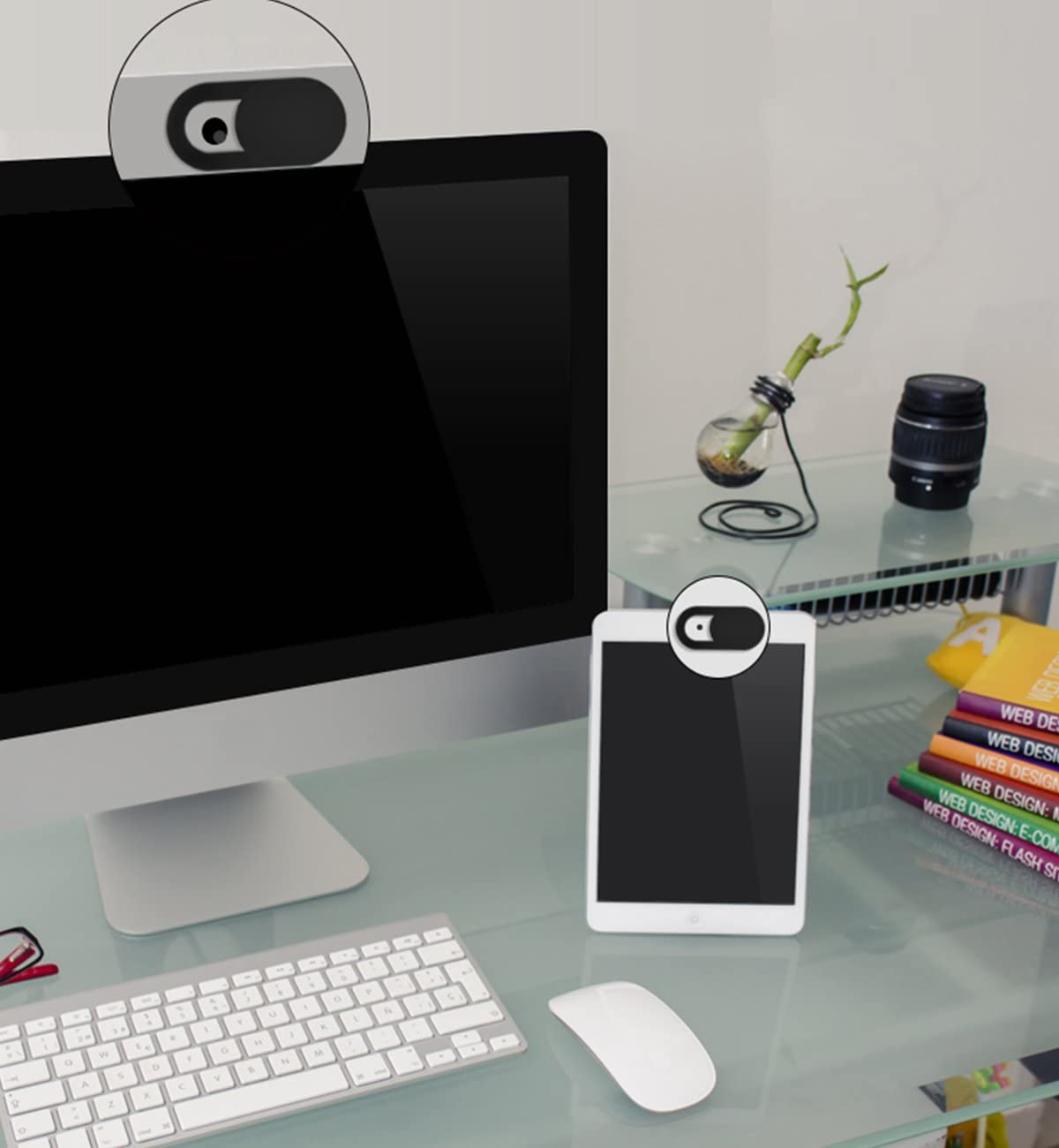 Webcam Cover, [6 Pack] Yeebline 0.03In Ultra Thin Web Camera Cover Slide [Refuse Spying] Compatible Computer, Laptop, Imac, Macbook Pro, Tablet, Smartphone image number 1