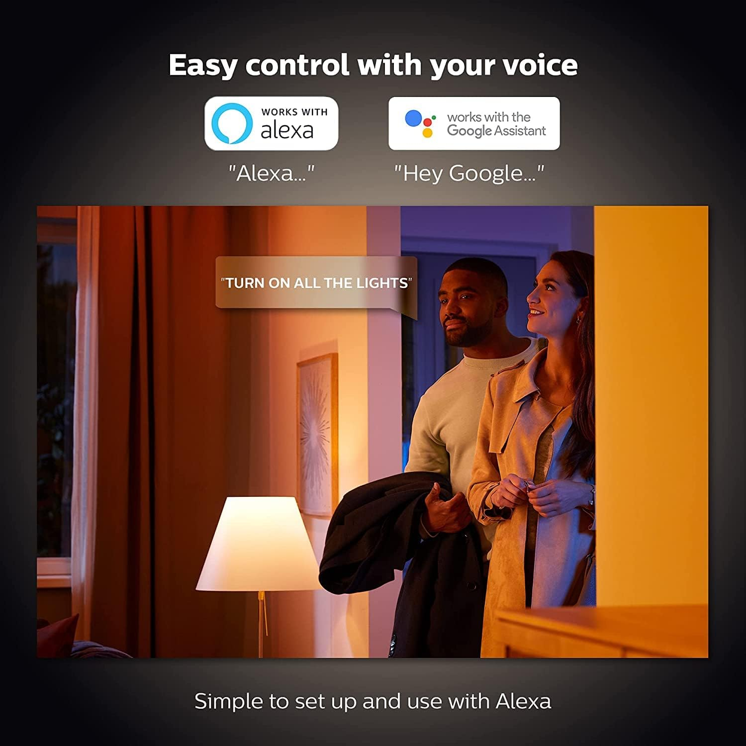 Philips Hue White Ambience A60 75W 1100 Lumens Smart Bulb with E27 Fitting