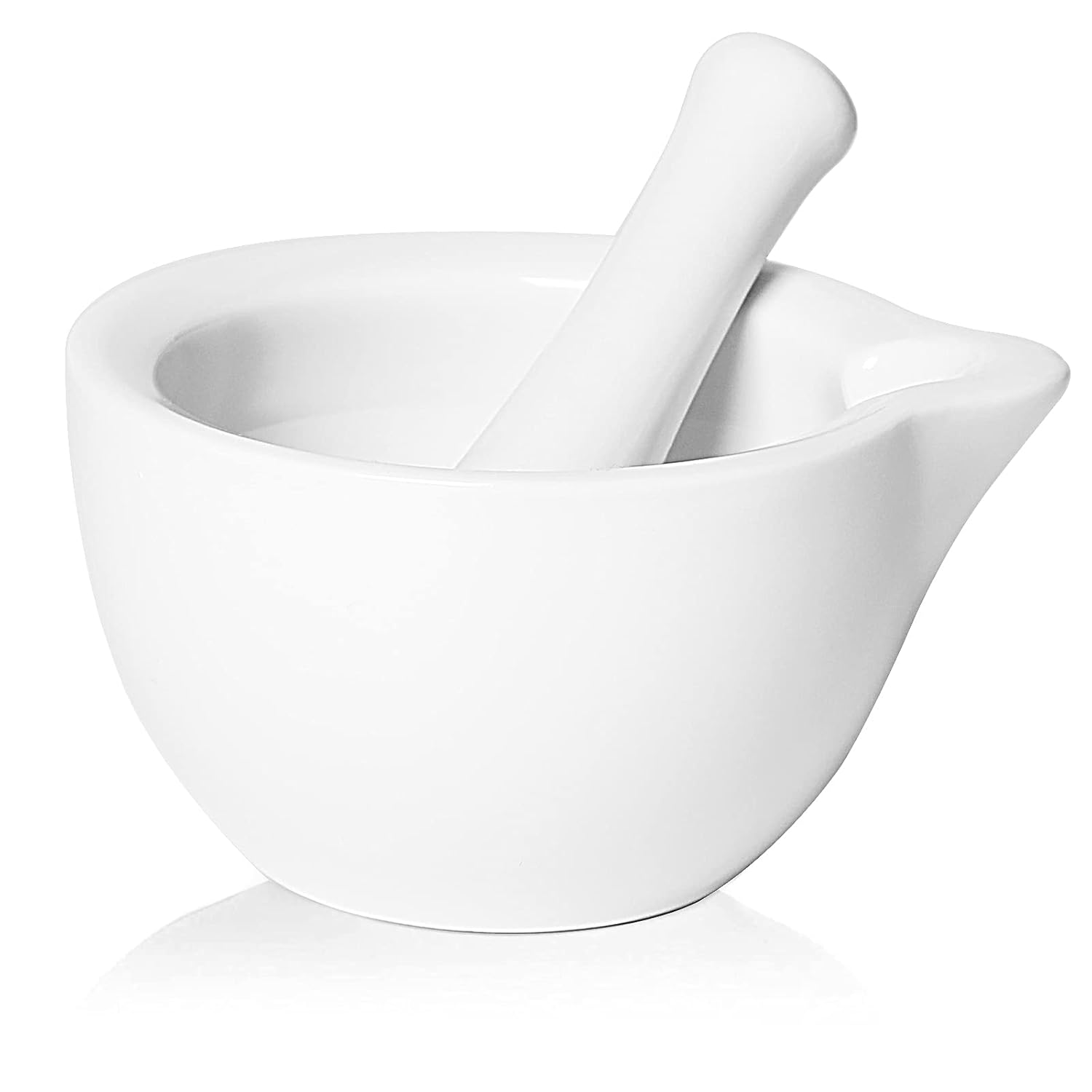LEETOYI Porcelain Mortar and Pestle, Ceramic Herb Grinder Pill Crusher Set (4.2-Inch) image number 6