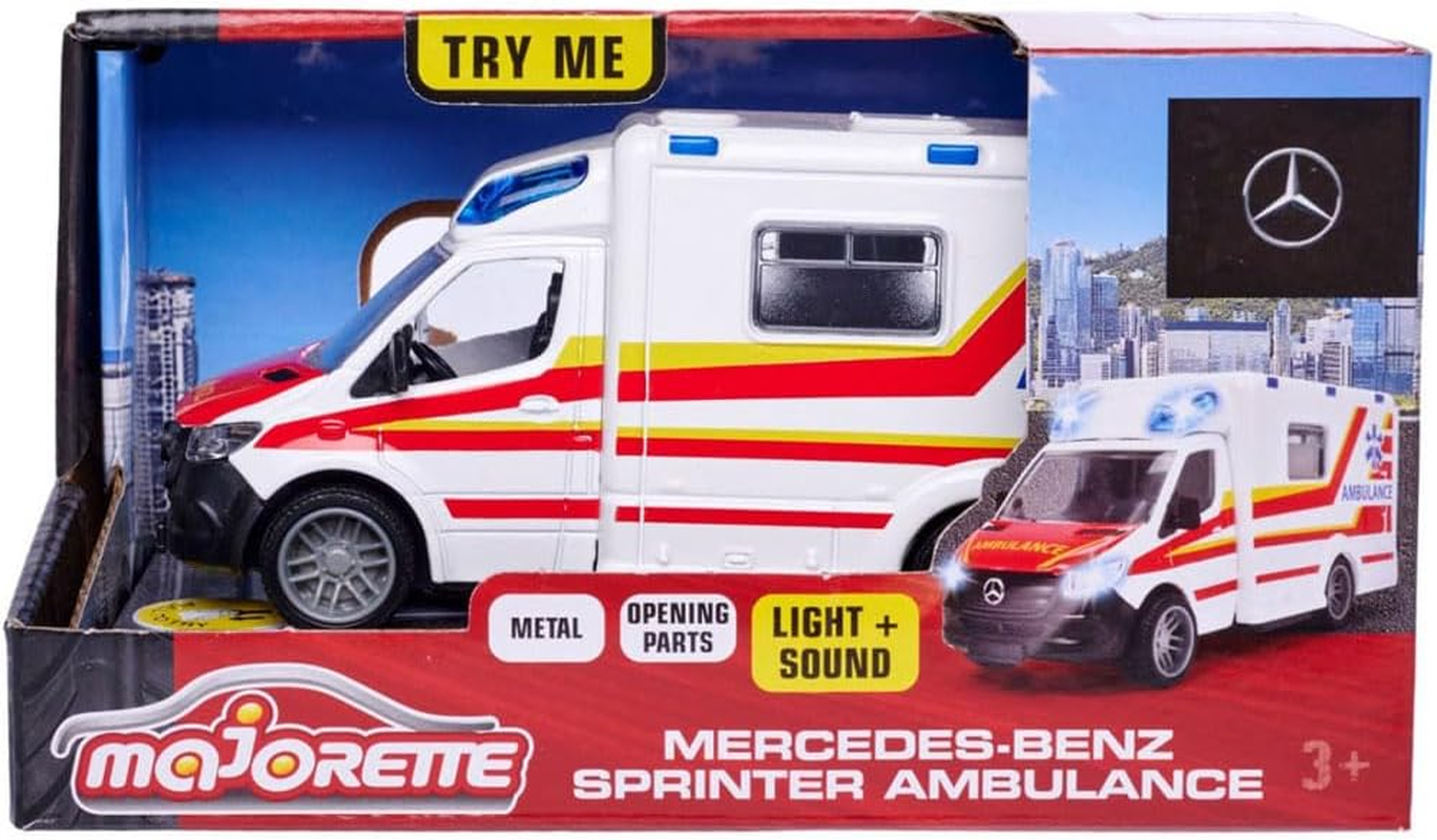 Majorette 213712001 Grand Series City Mercedes-Benz Sprinter Ambulance Die-Cast, One Size