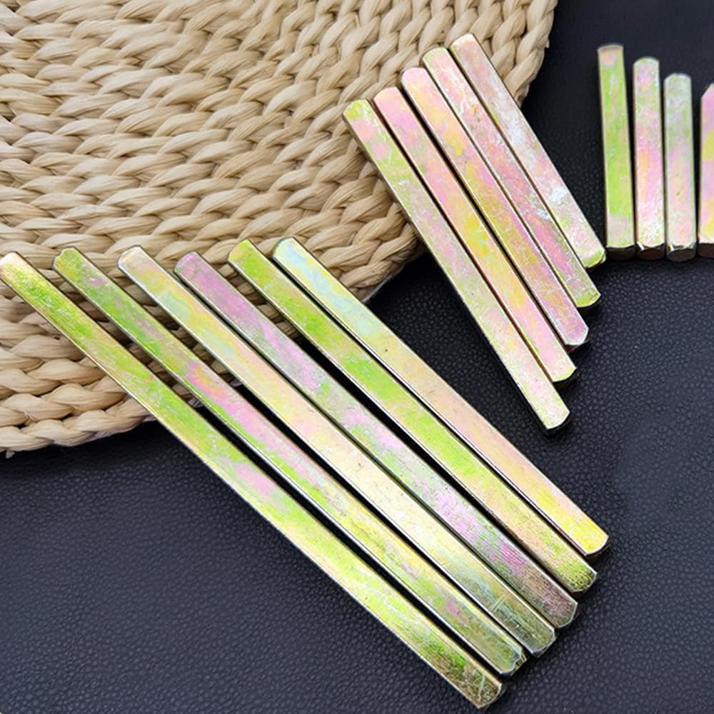 Tophomer 2Pcs Door Knob Spindle, 100Mm Long Iron Square Spindle Bar Replacement, 8Mm Diameter image number 1