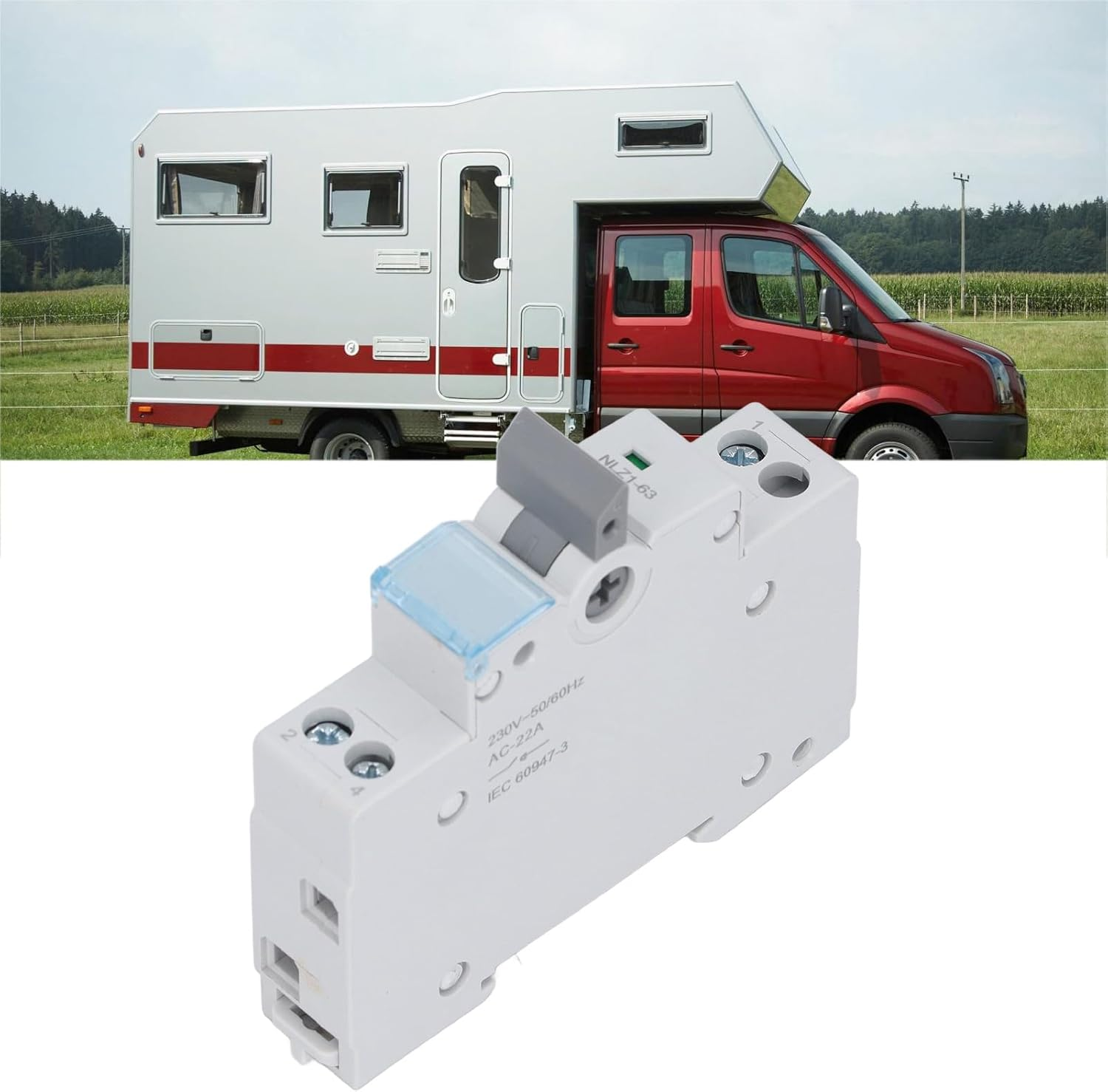 Dual Power Manual Transfer Switch, Circuit Breaker Switch 3 Color Indicator 230VAC 35Mm DIN Rail Mount for Home image number 3