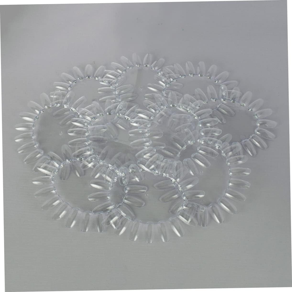 Vaguelly 10Pcs Nail Display Board Oval Nail Art Practice Plates Gel Polish Chart image number 6