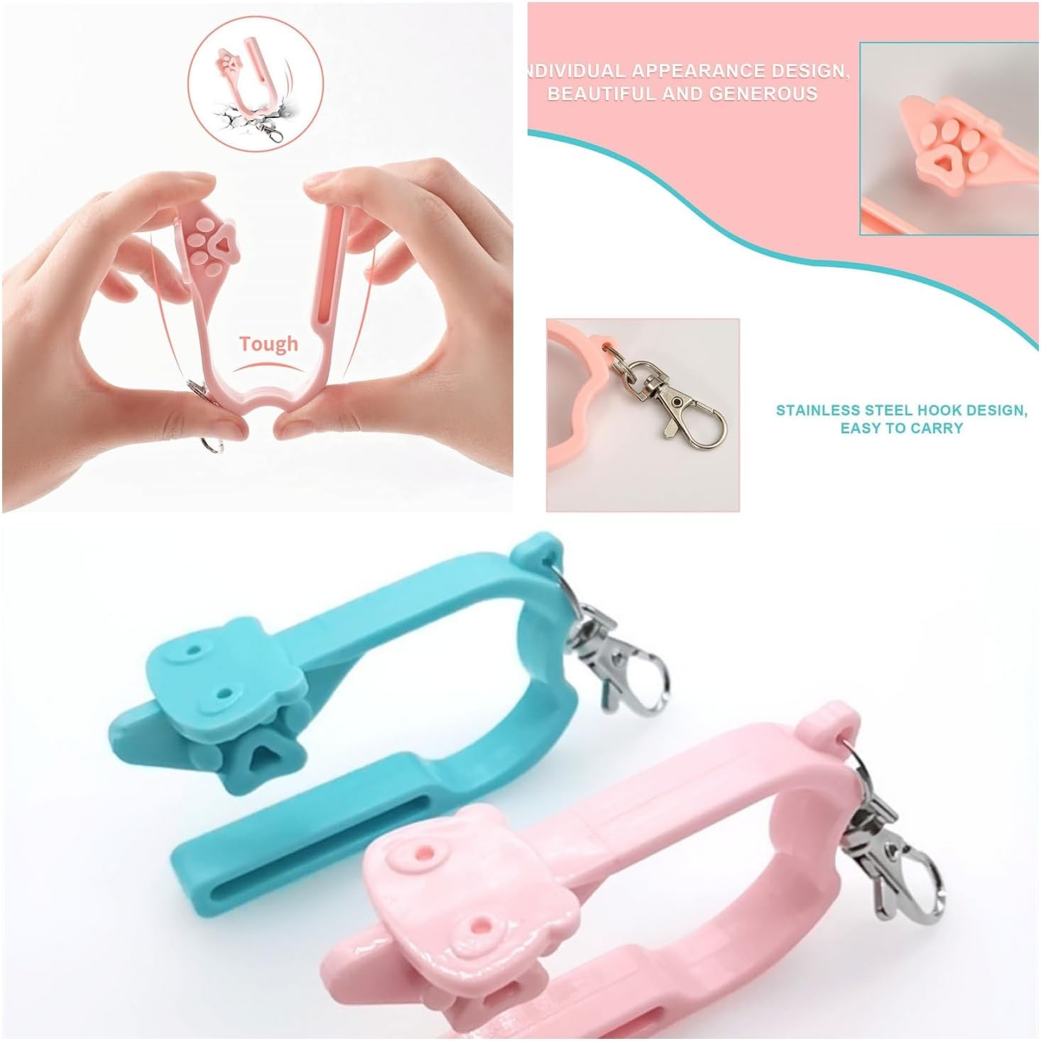 2Pcs Car Seat Openers, Buckle Tool with Keychain, Key Button Opener for All Child Seats image number 6
