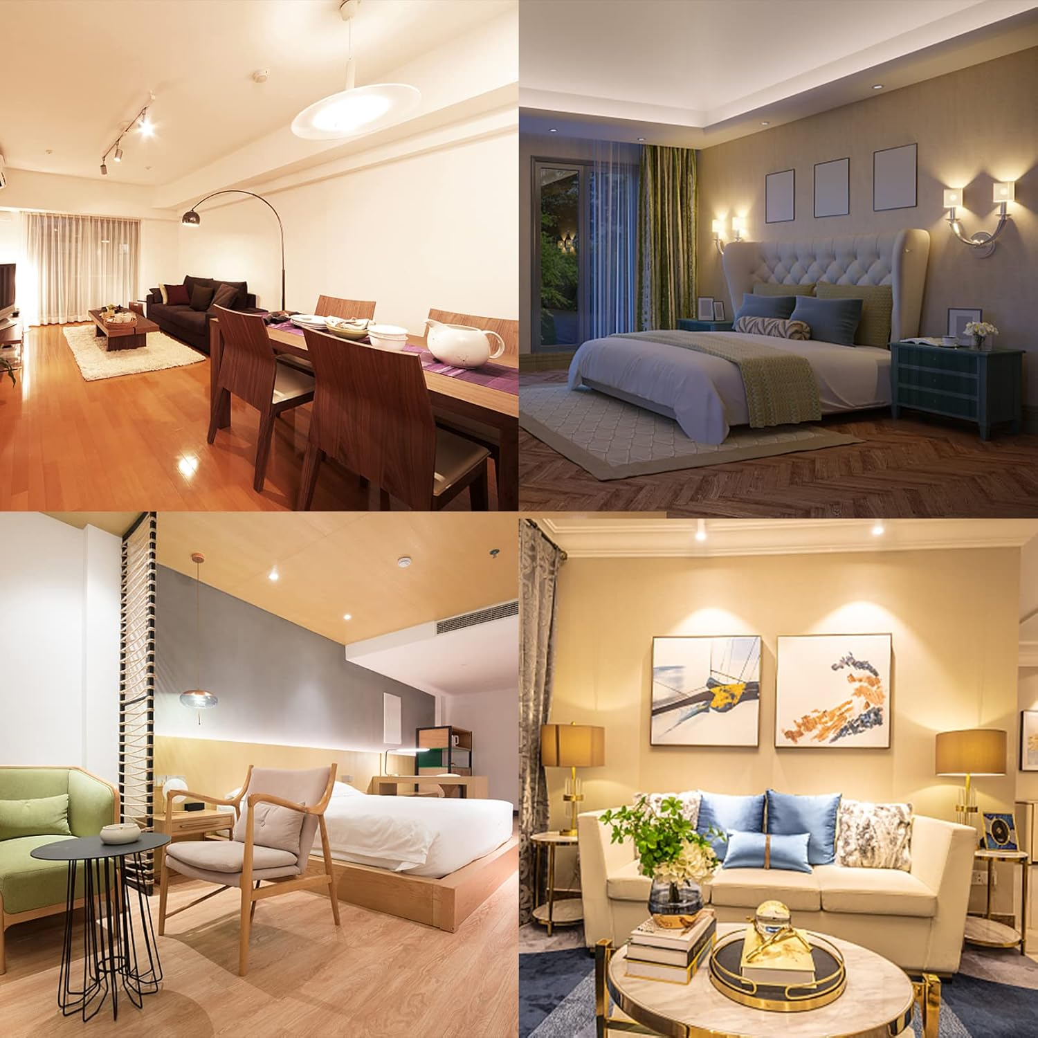 MR16 Halogen Bulb 50W 12V, Durable 6 Packs High Output Halogen Light Bulbs 2 Pin GU5.3 Base for Landscape Lights, Track Lights, Fiber Optics, Desk Lamps, Dimmable, 2700K Warm White