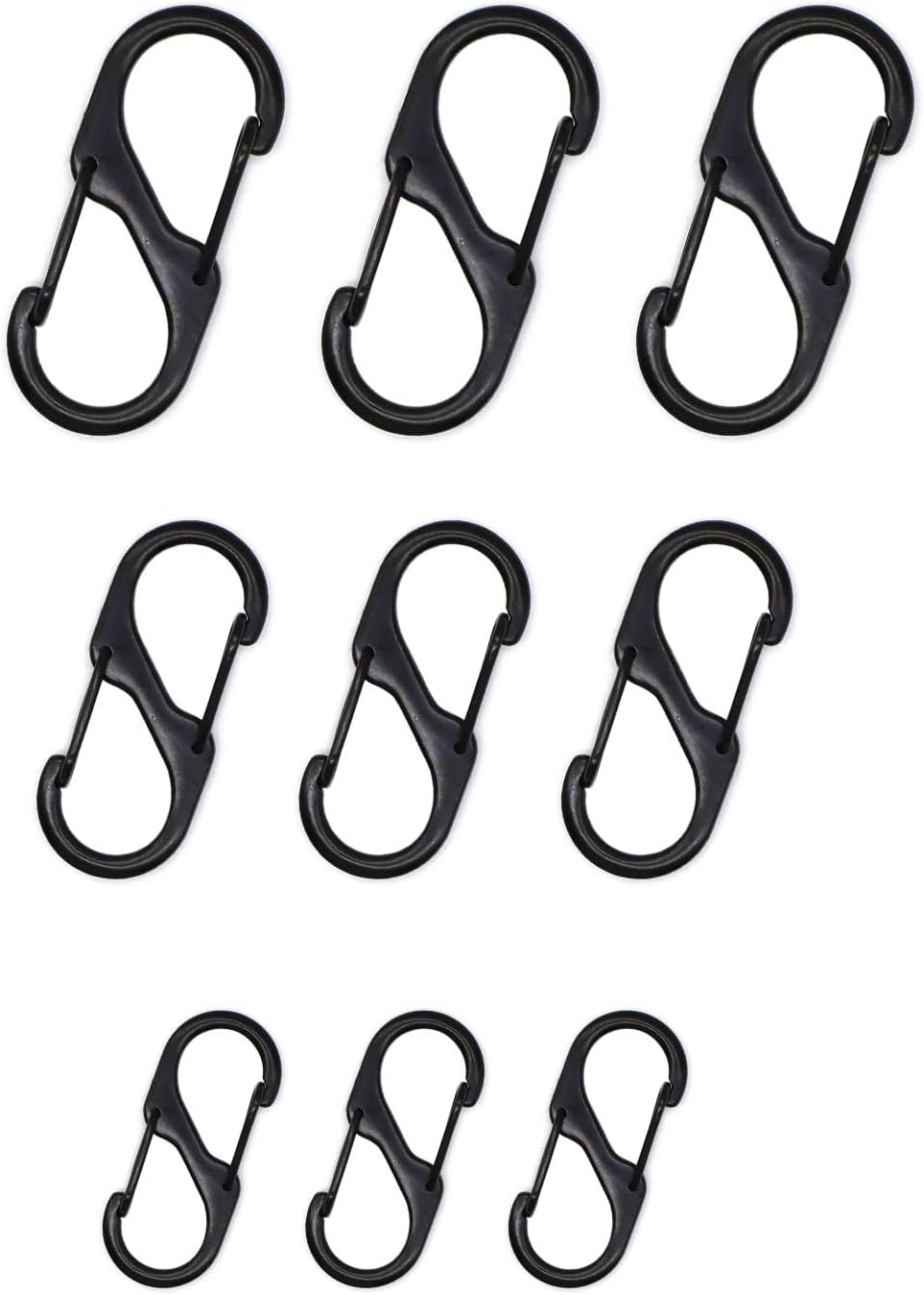 Dohia Zipper Clips anti Theft 3 Size Zipper Pull Locks Theft Deterrent Backpack Zipper Lock Clip S Shaped Carabiner for Home Key Outdoor Sports D2-STK image number 4