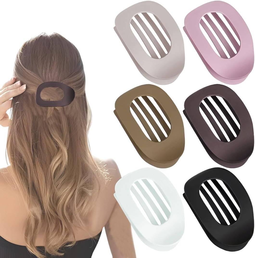 Pack of 6 Women'S Hair Clips, Flat Claw Clip, Medium Size, round Hair Clip for Inserting for Thick and Thin Hair, Hair Clips Women image number 4