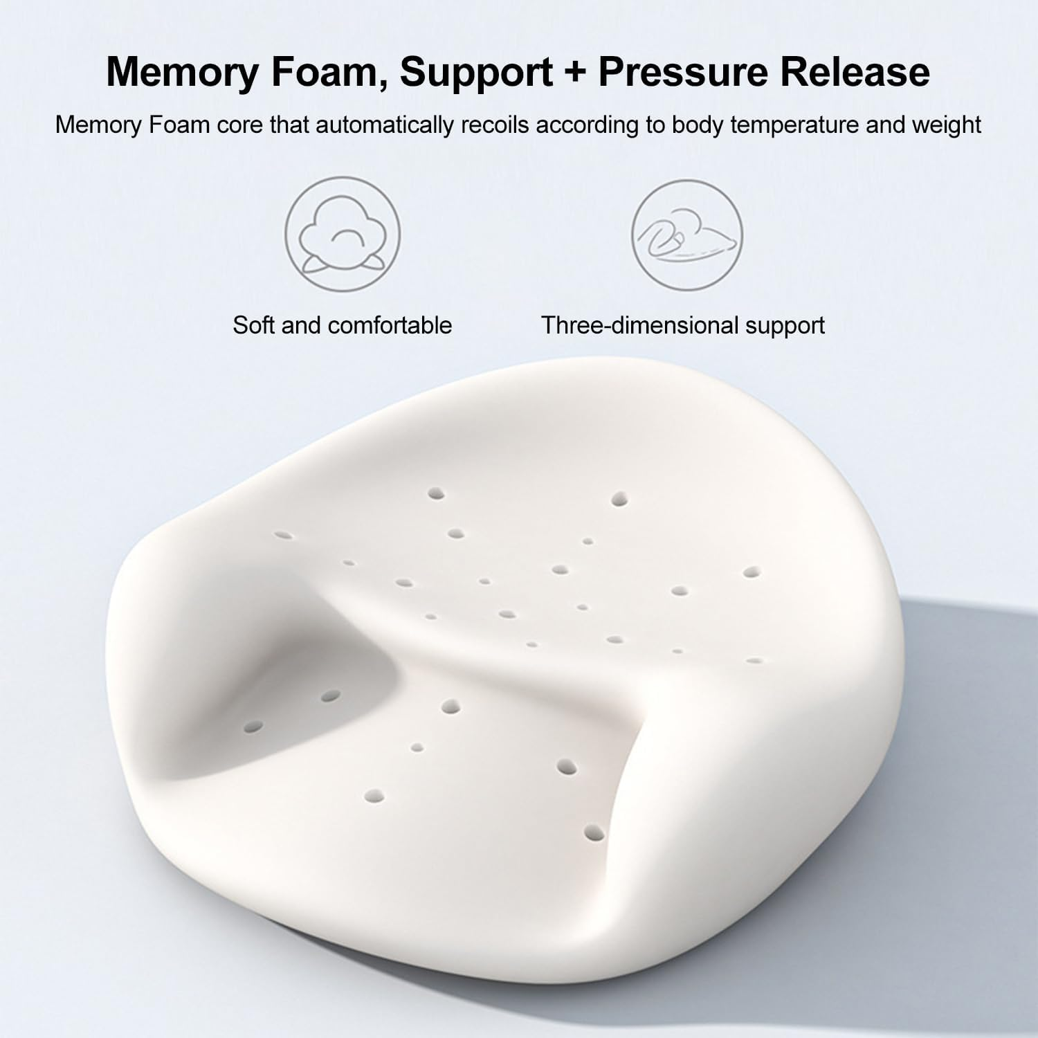 KAIGITE Meditation Cushion, Comfortable Floor Pillow, Ergonomic Memory Foam Filled Cushion for Meditation Relaxation Floor Sofa Window Seat (Starry Sky Grey) - Turquoise image number 4