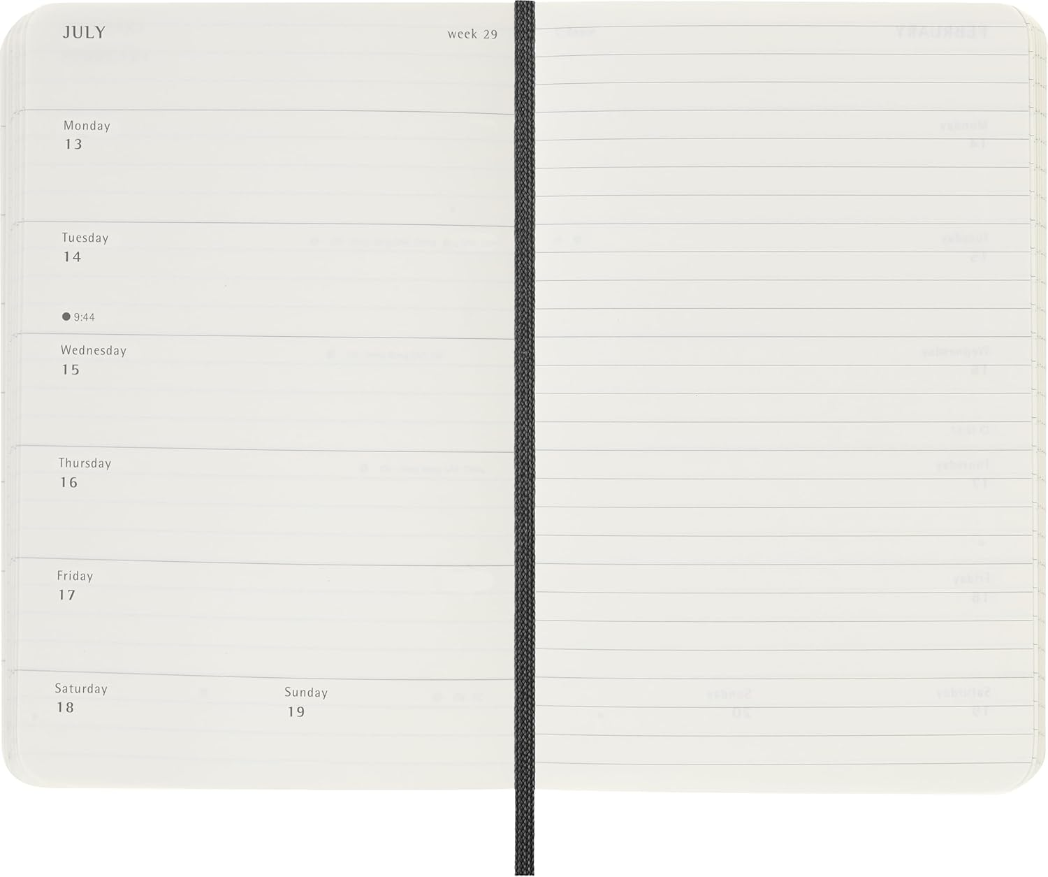 Moleskine - 2026-12 Month Weekly Notebook Soft Cover Diary - Pocket - Black image number 5