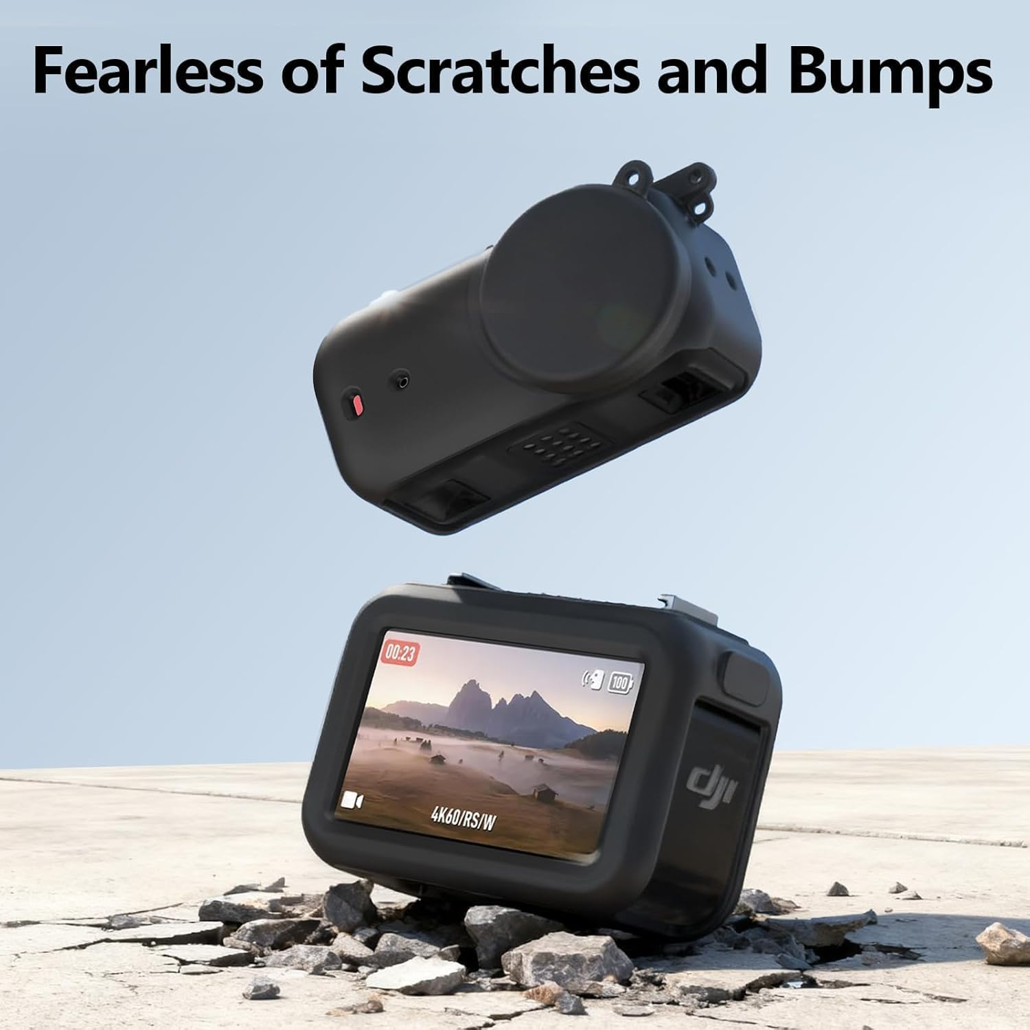 Protective Frame Accessories Kit Compatible with DJI Osmo Nano - Frame Case, Silicone Protective Case, Tempered Glass Screen Film, Mini Tripod image number 6